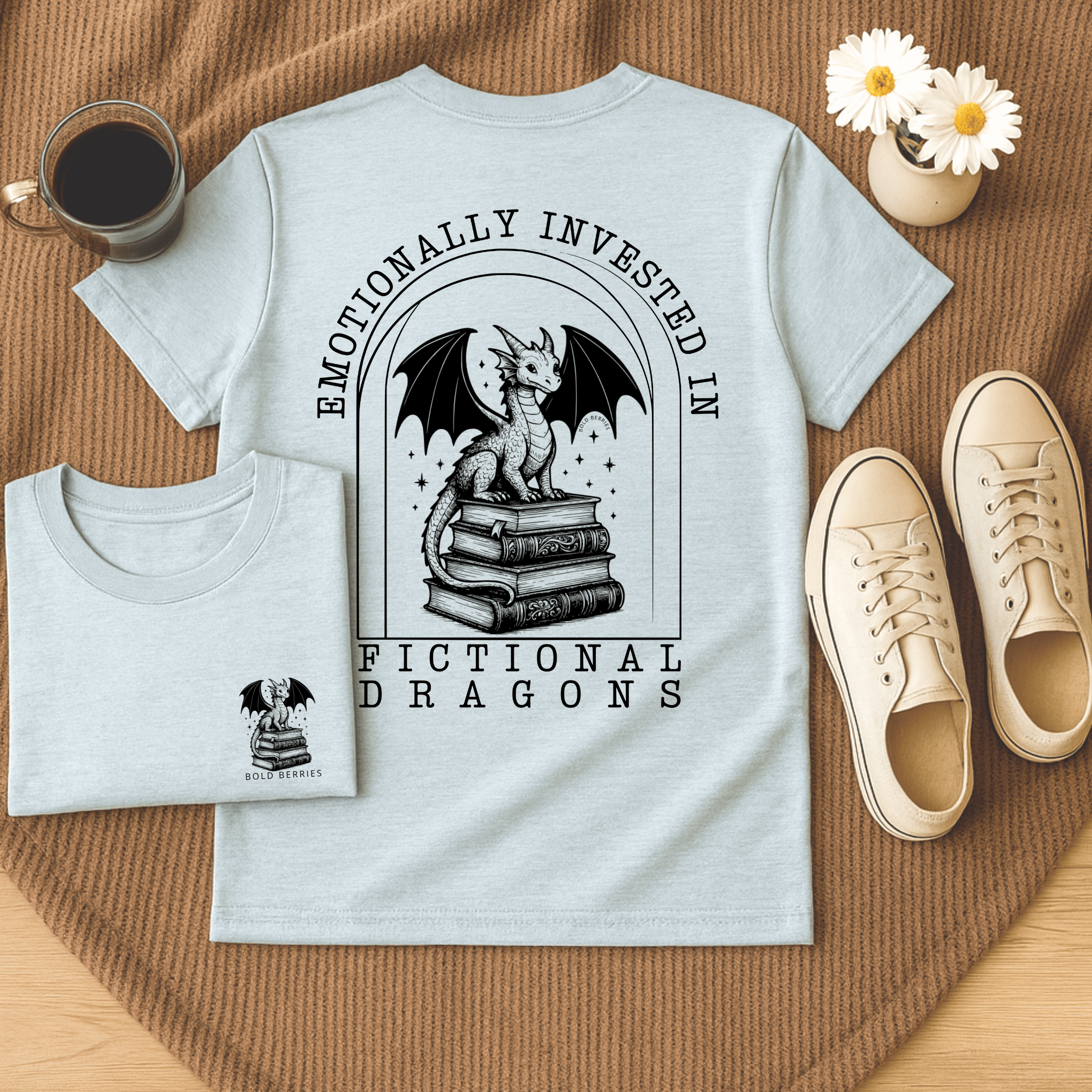 Emotionally Invested In Fictional Dragons - Adult T-Shirt