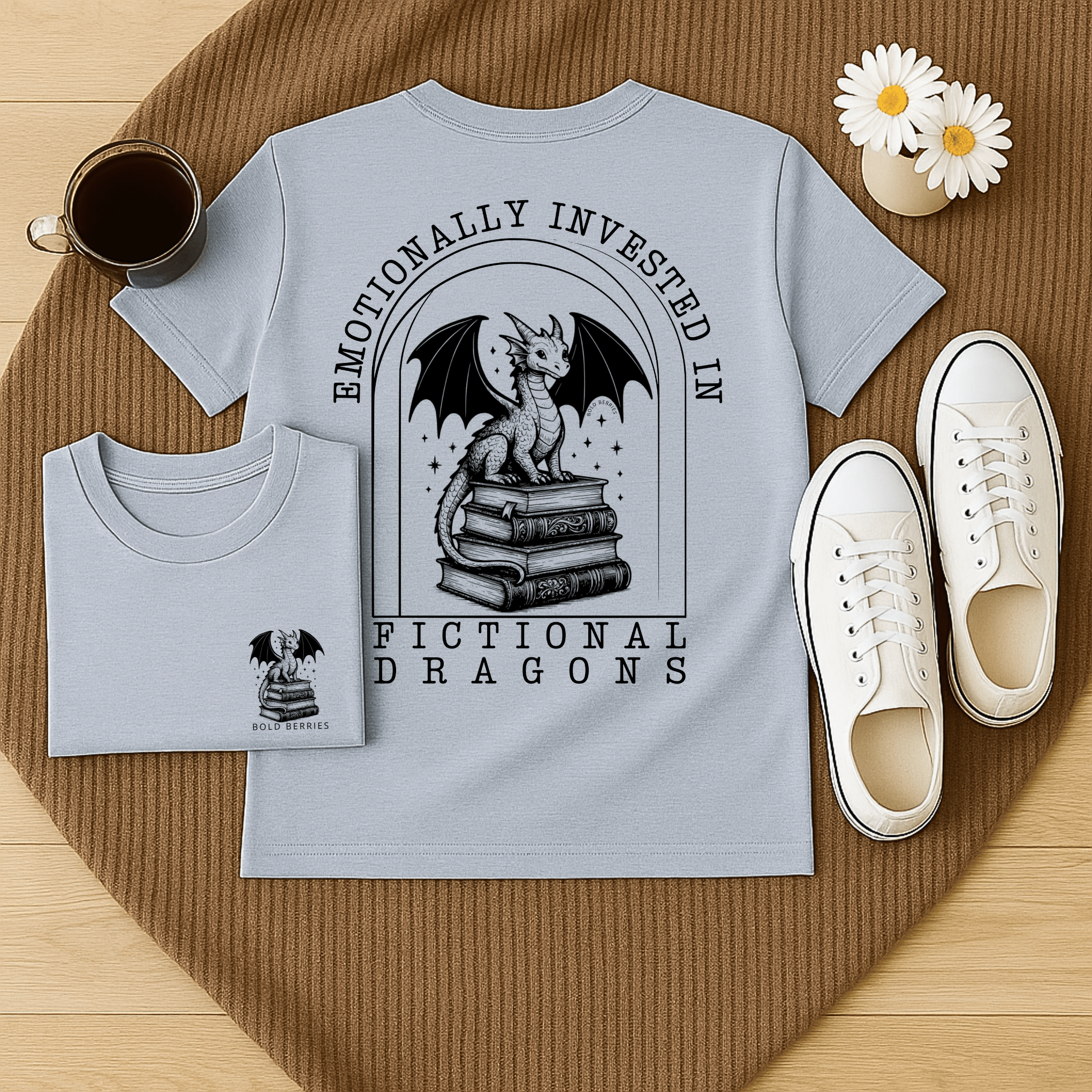 Emotionally Invested In Fictional Dragons - Adult T-Shirt