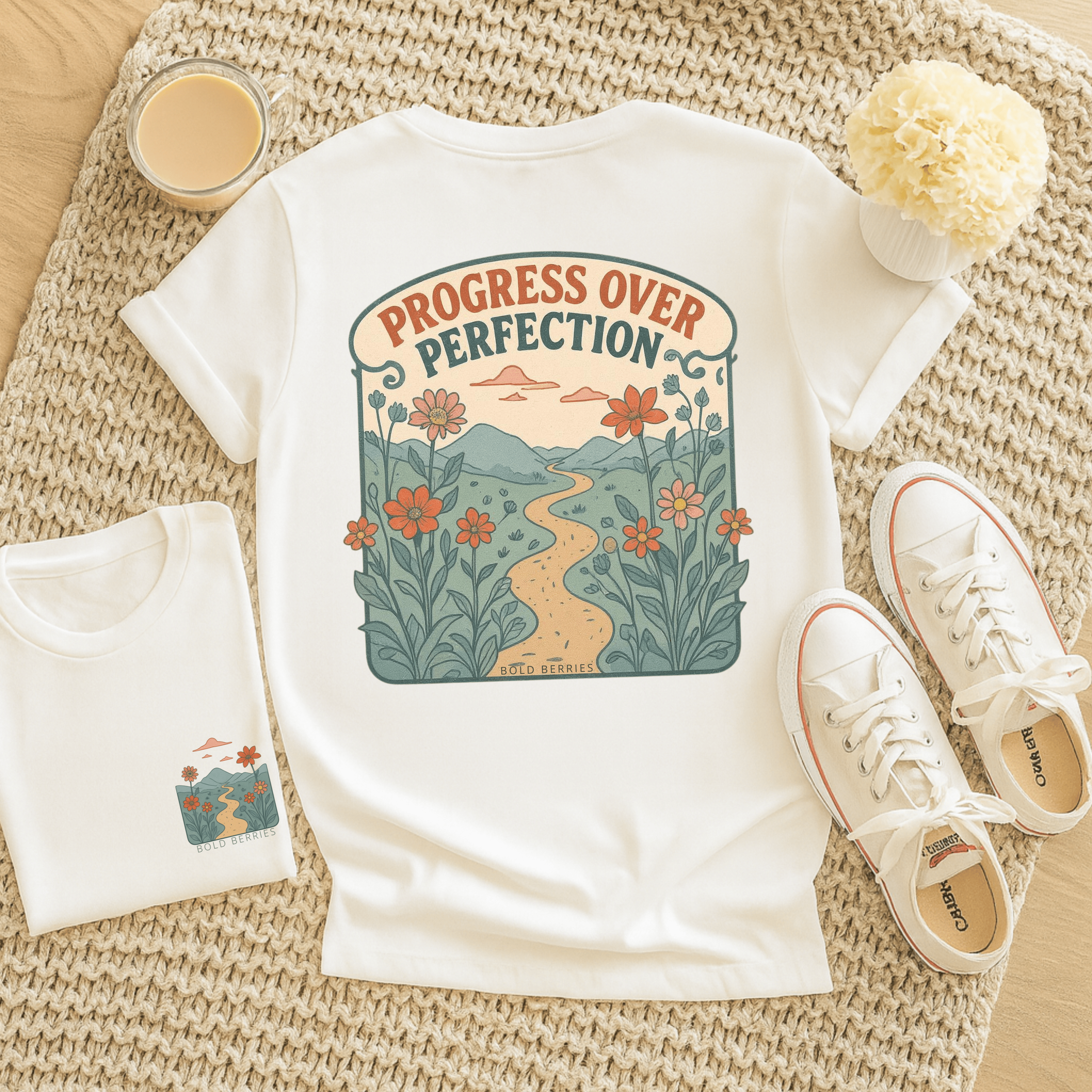 Progress Over Perfection - Adult T-Shirt