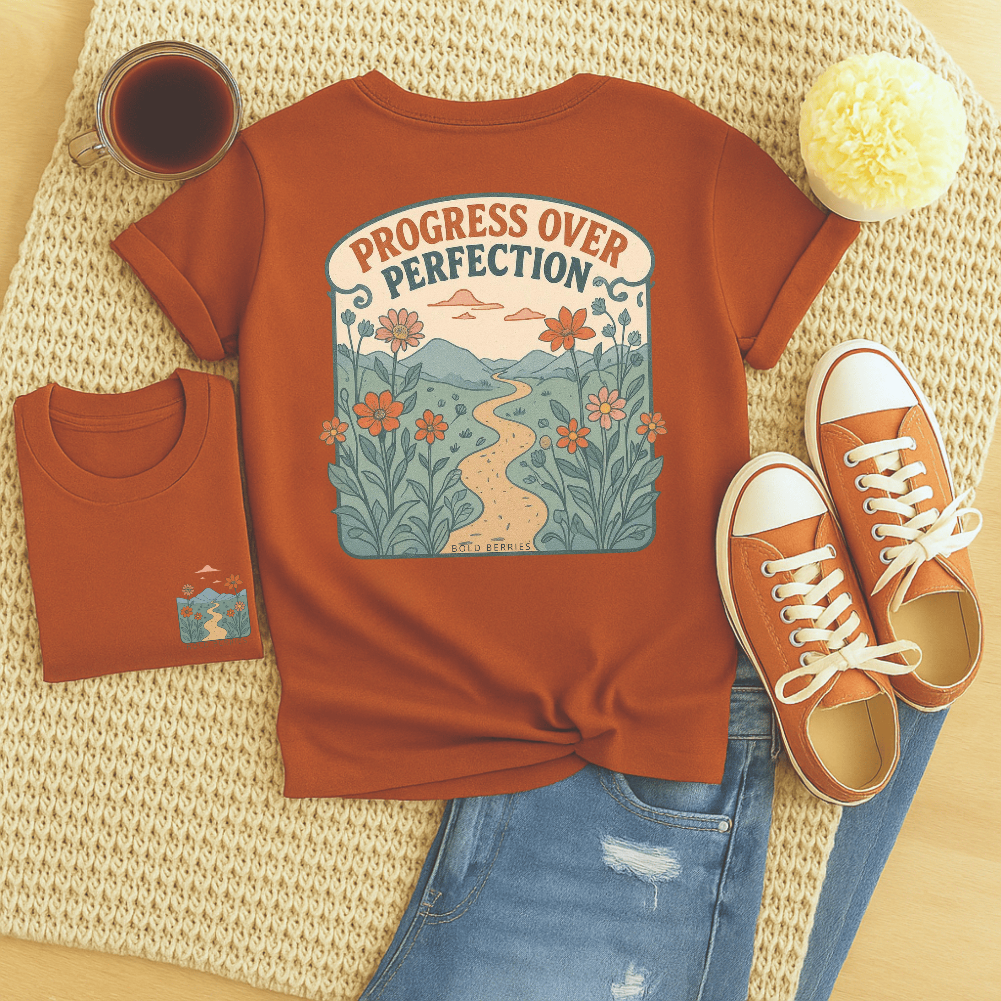 Progress Over Perfection - Adult T-Shirt