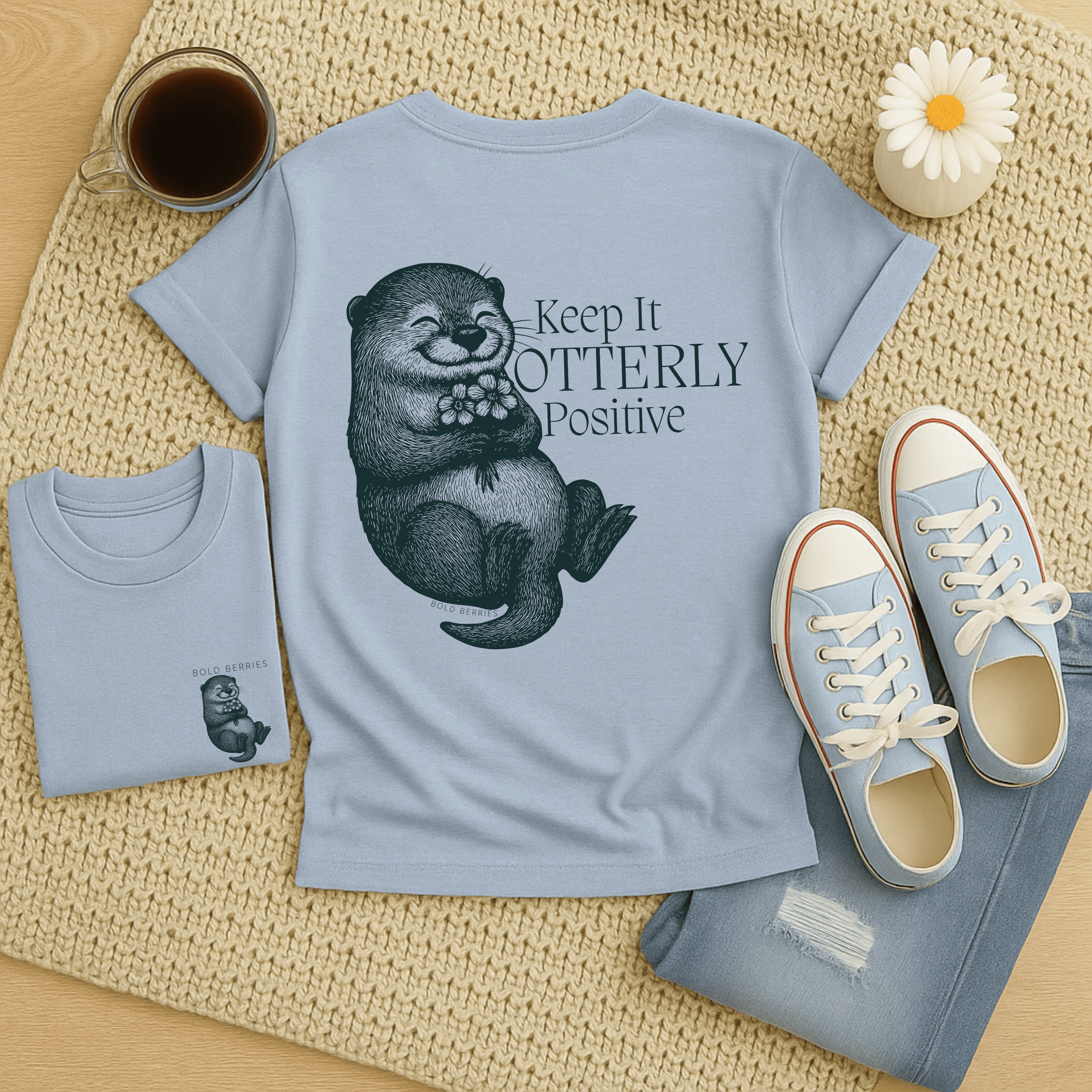 Keep It Otterly Positive - Adult T-Shirt