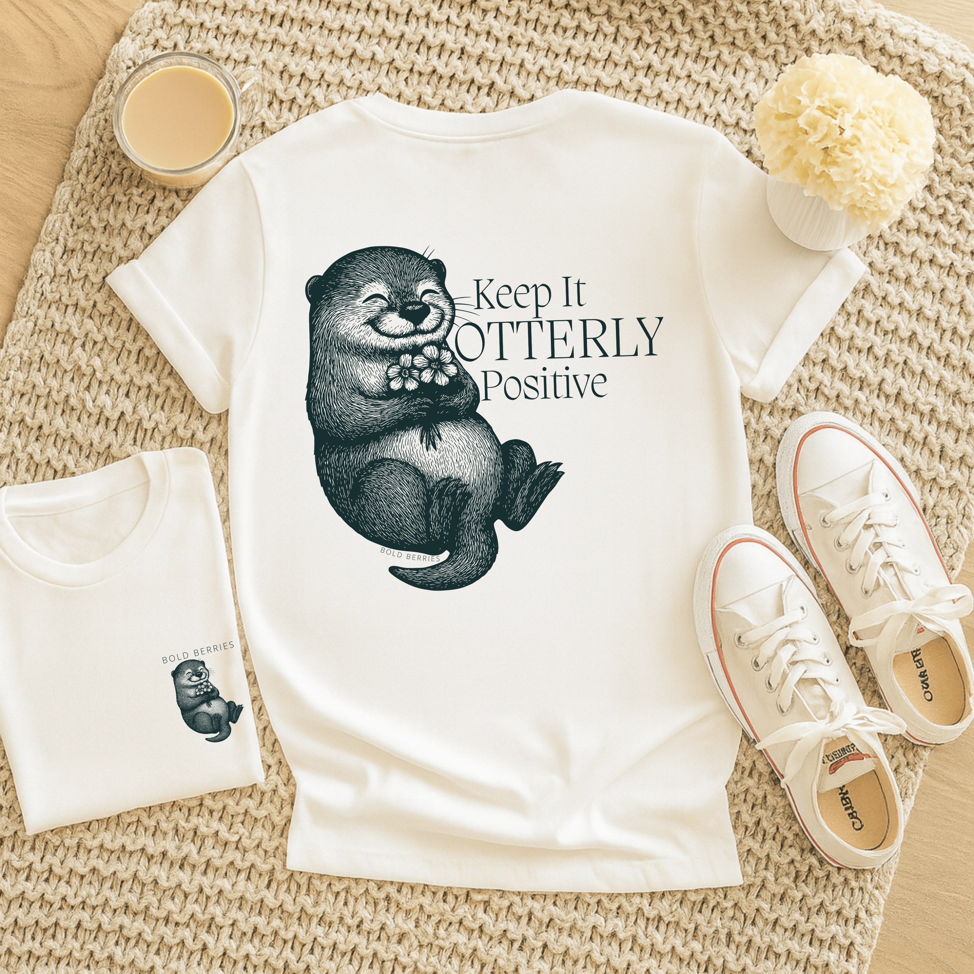 Keep It Otterly Positive - Adult T-Shirt
