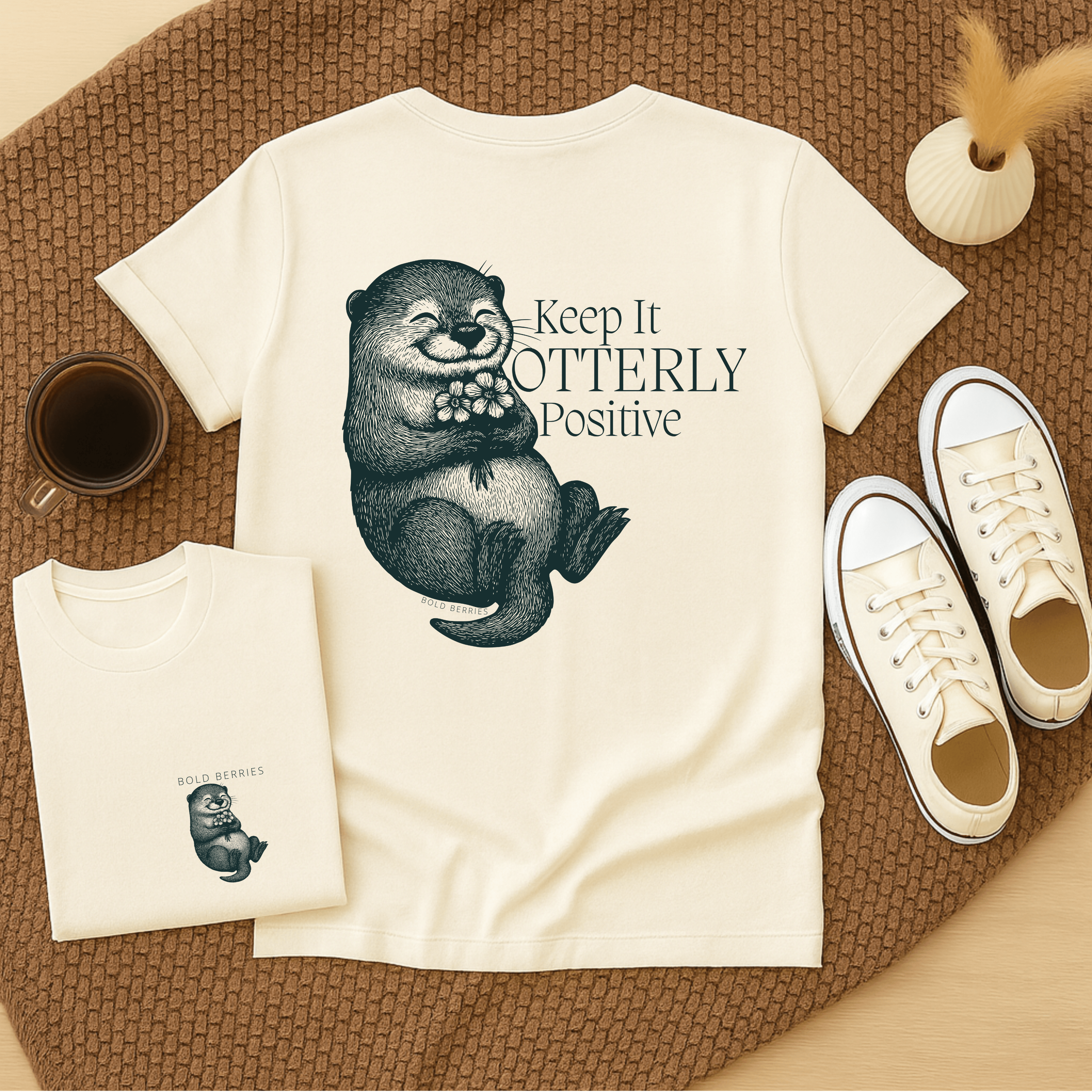Keep It Otterly Positive - Adult T-Shirt
