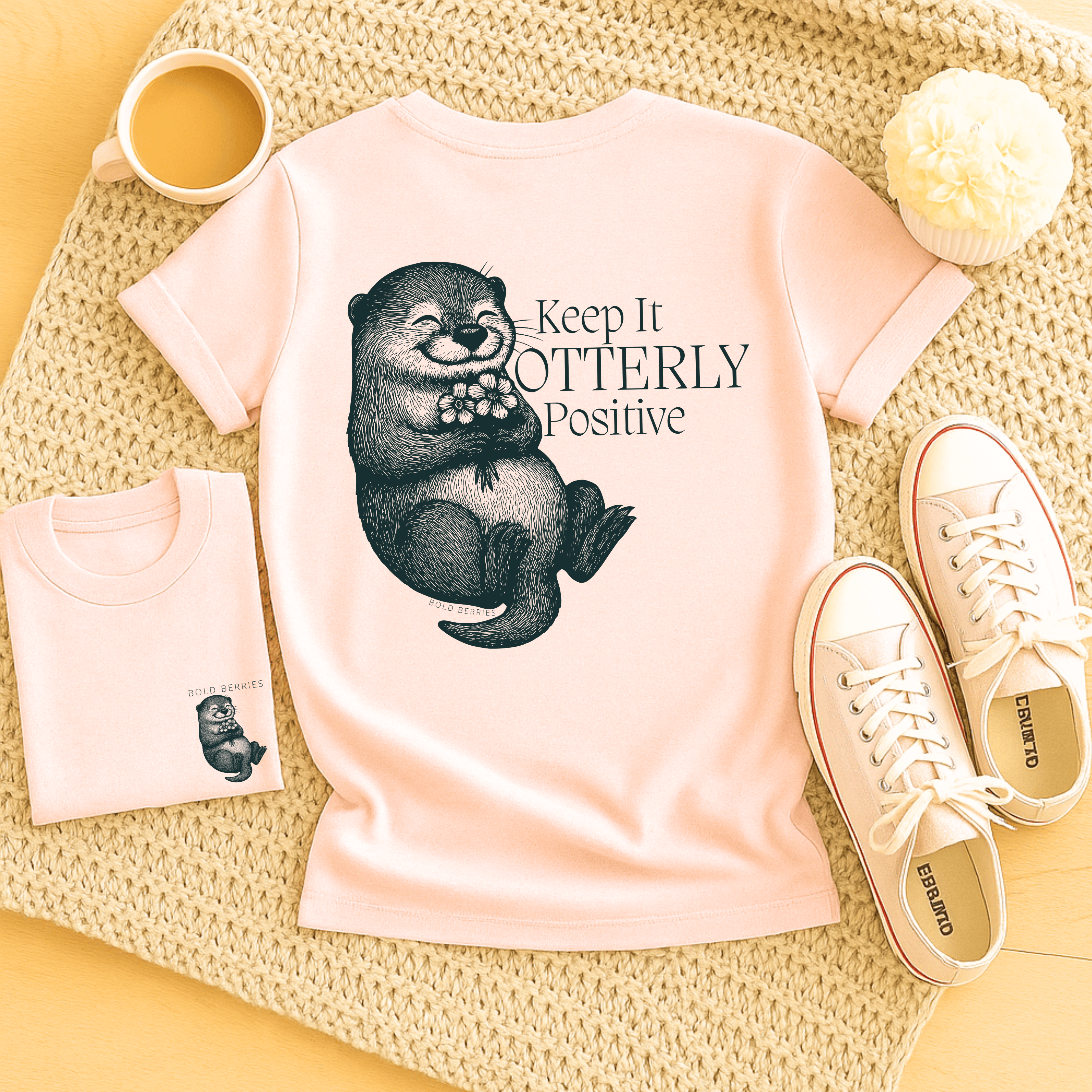 Keep It Otterly Positive - Adult T-Shirt