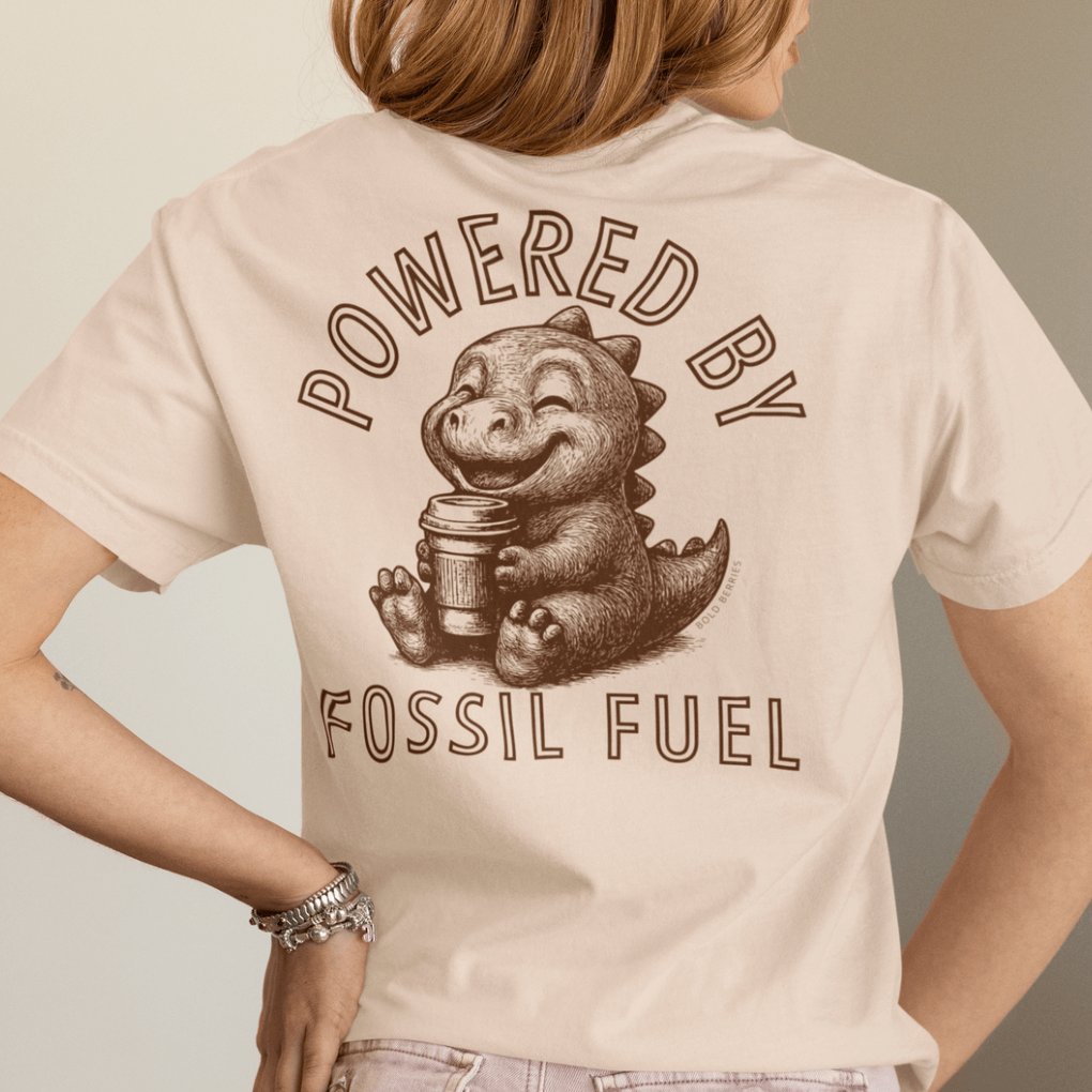 Powered by Fossil Fuel - Adult T-Shirt