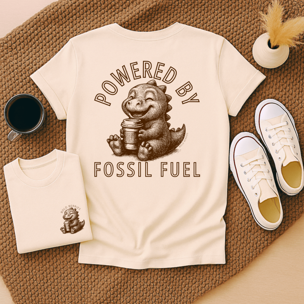 Powered by Fossil Fuel - Adult T-Shirt