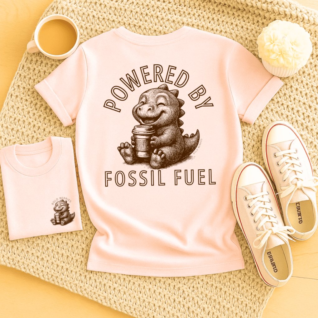 Powered by Fossil Fuel - Adult T-Shirt