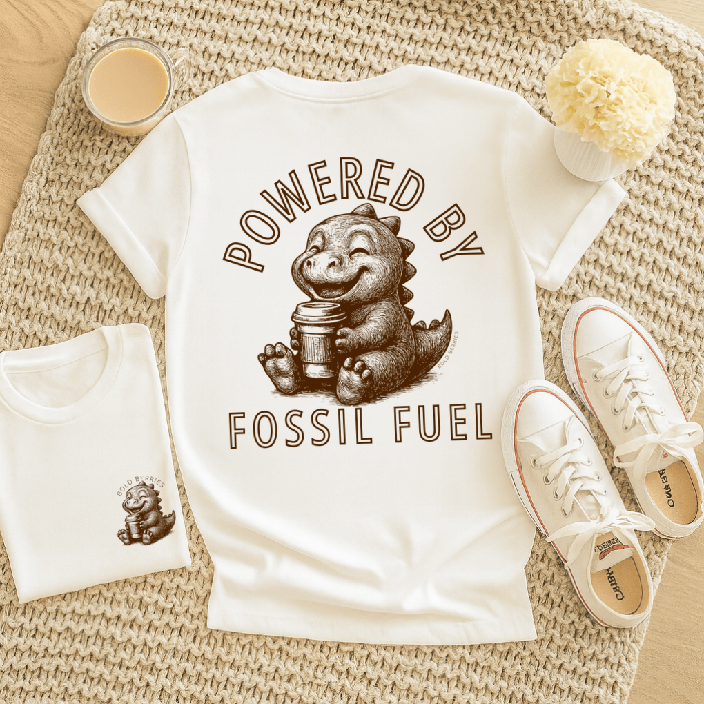 Powered by Fossil Fuel - Adult T-Shirt