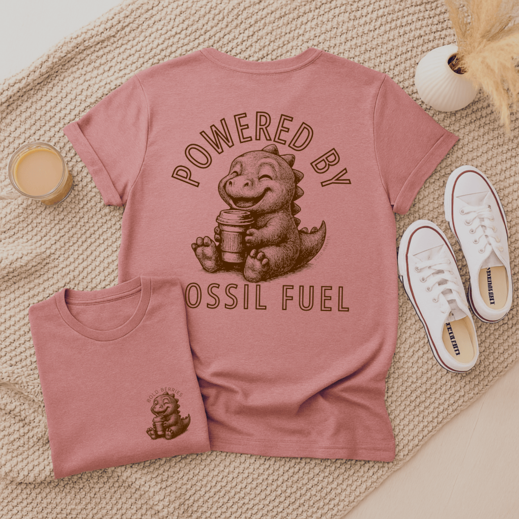 Powered by Fossil Fuel - Adult T-Shirt
