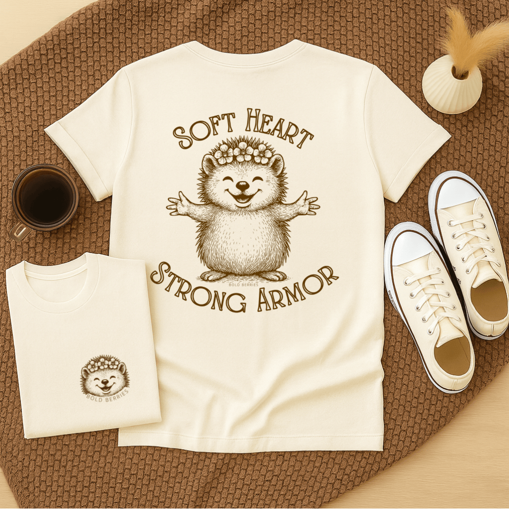 Soft Heart Strong Armor - Adult T-Shirt