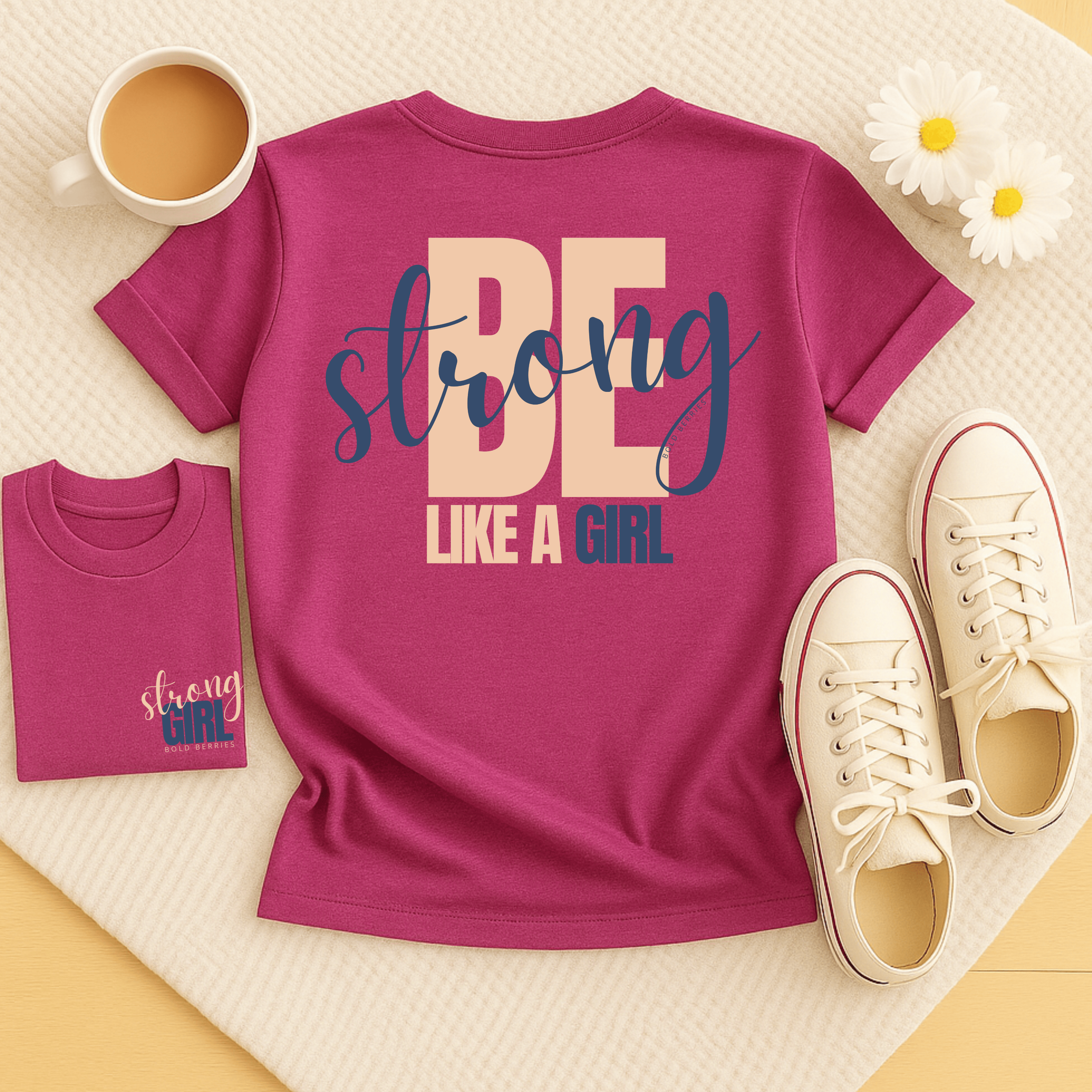 Be Strong Like A Girl - Adult T-Shirt