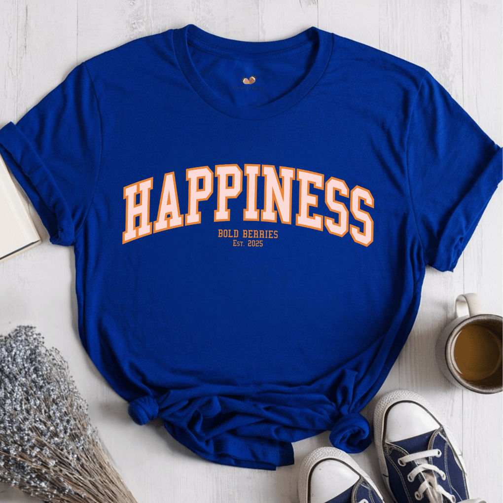 Varsity Happiness - Adult T-Shirt