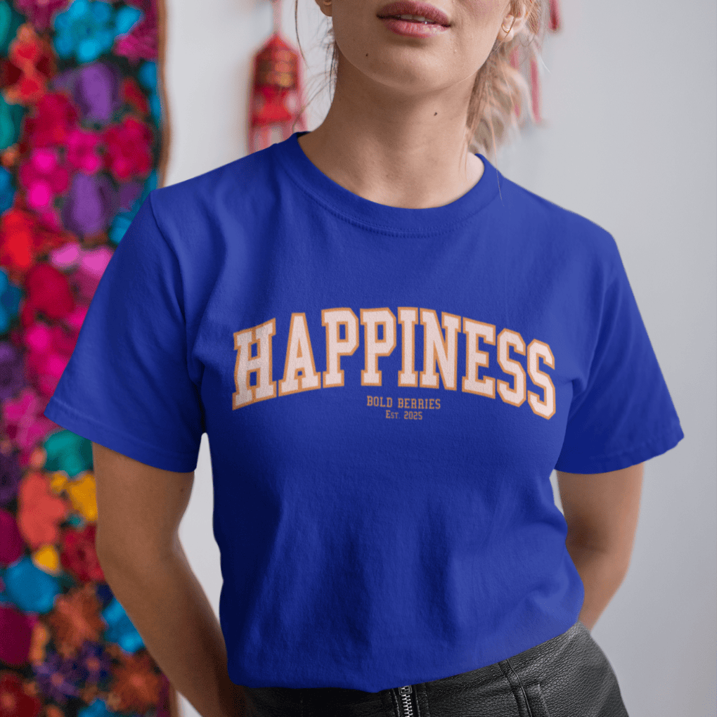 Varsity Happiness - Adult T-Shirt