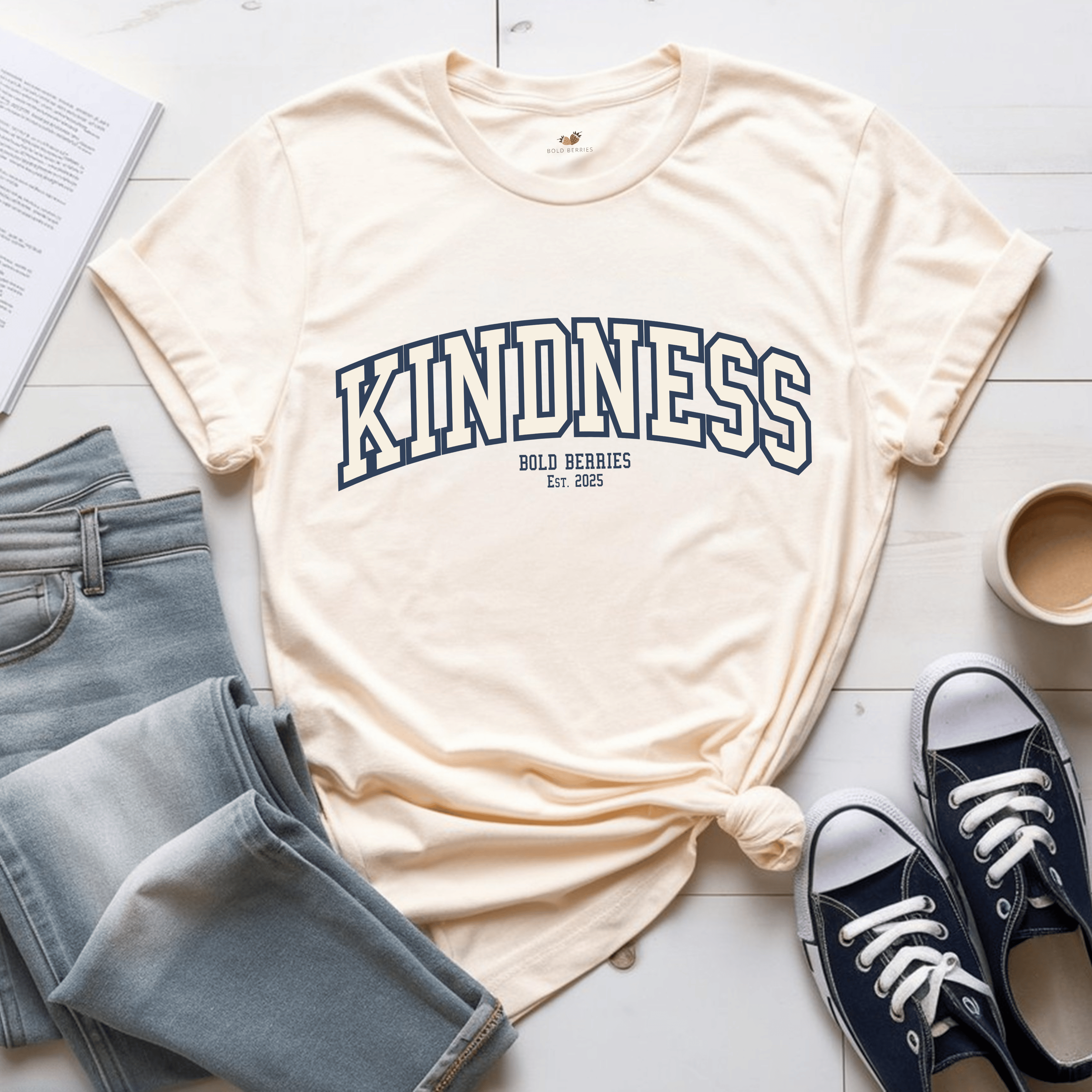 Varsity Kindness - Adult T-Shirt