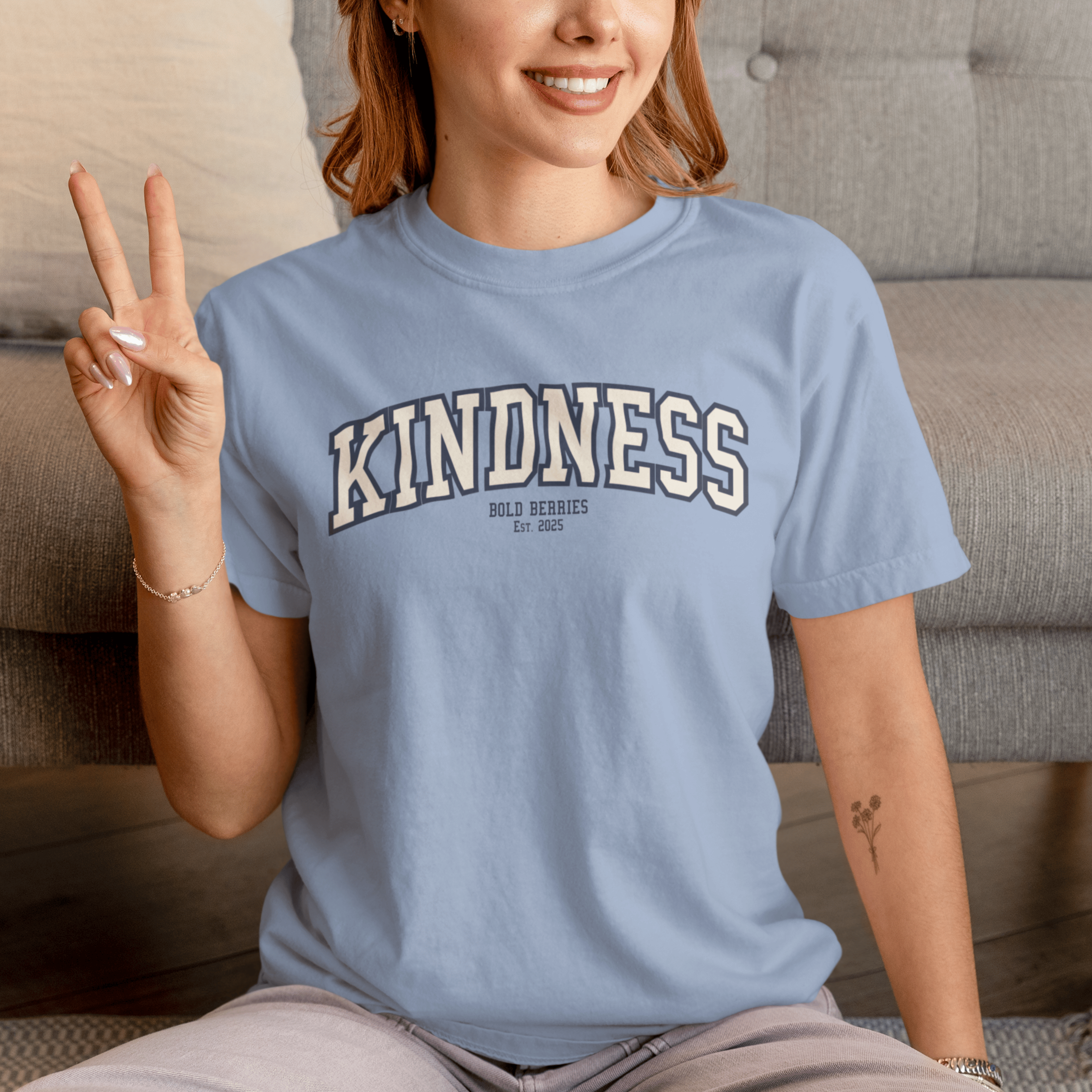 Varsity Kindness - Adult T-Shirt
