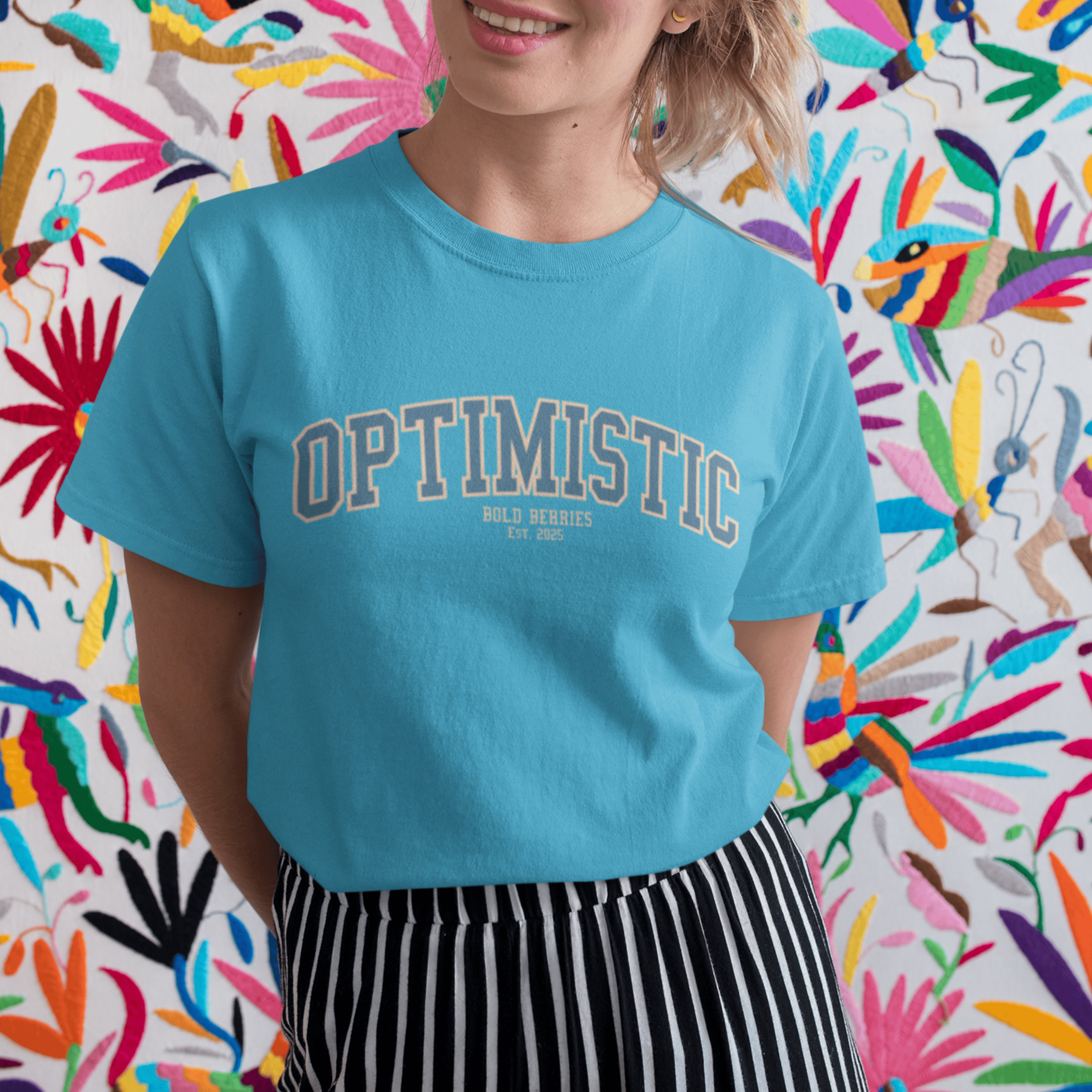 Varsity Optimistic - Adult T-Shirt