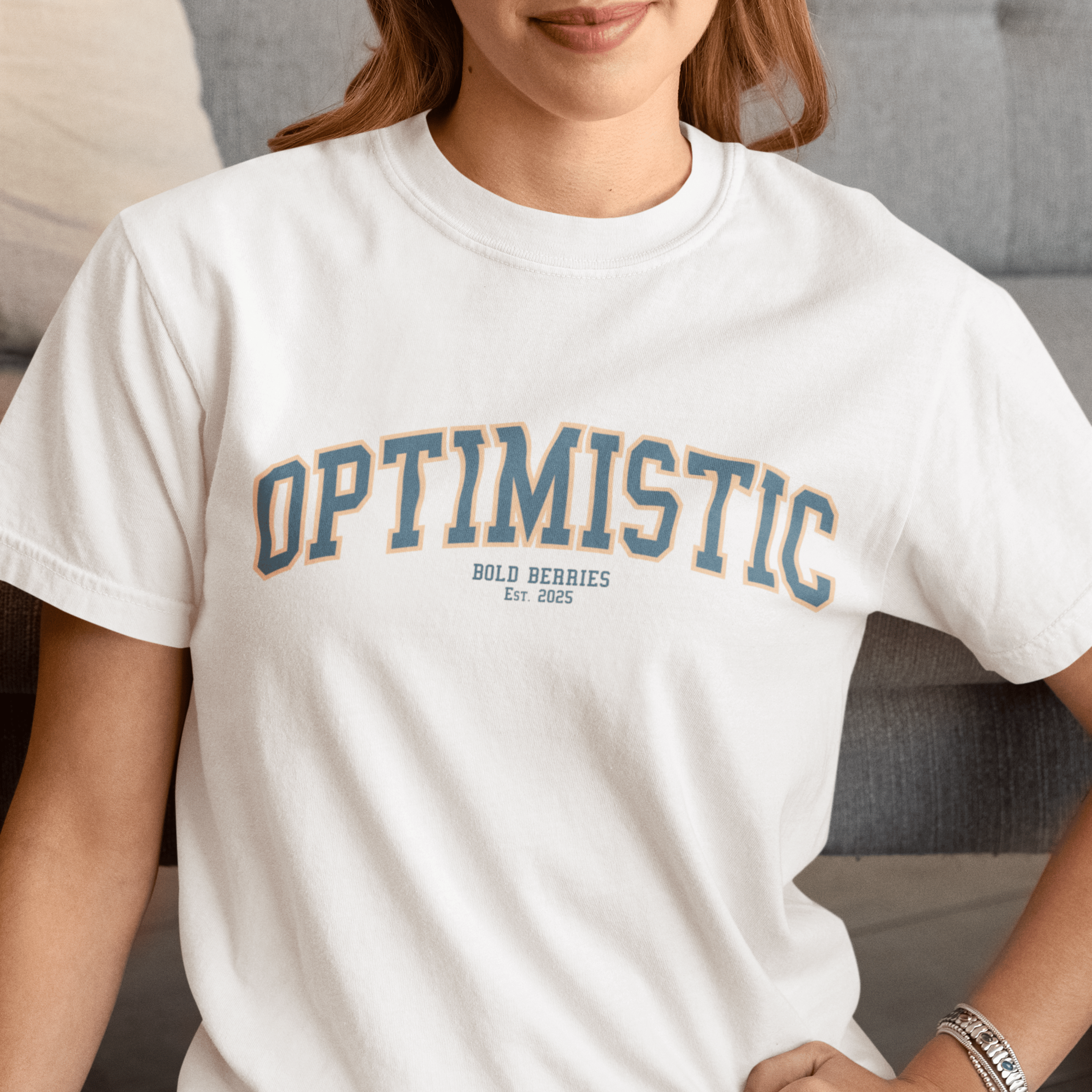 Varsity Optimistic - Adult T-Shirt