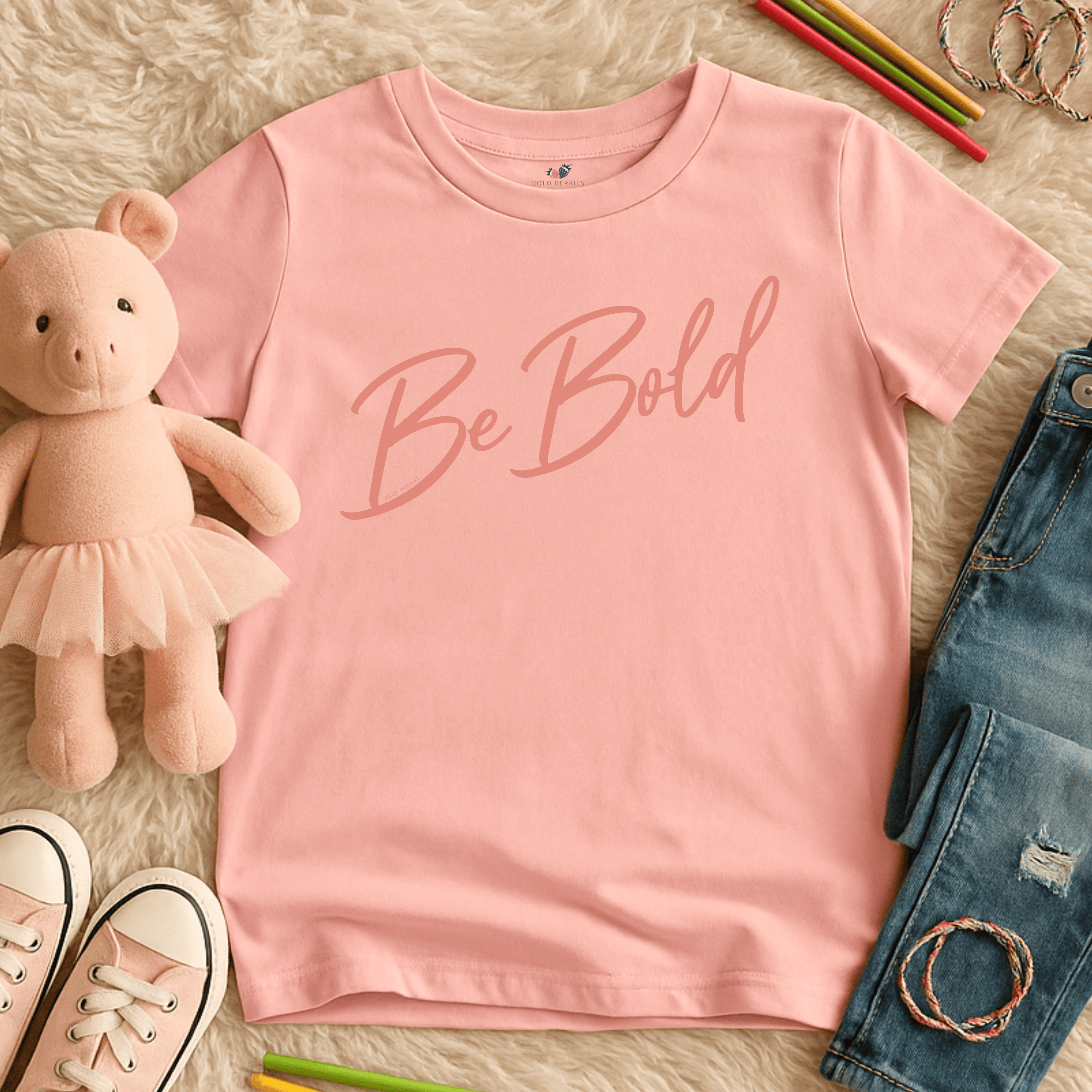 Be Bold Script - Kids T-shirt
