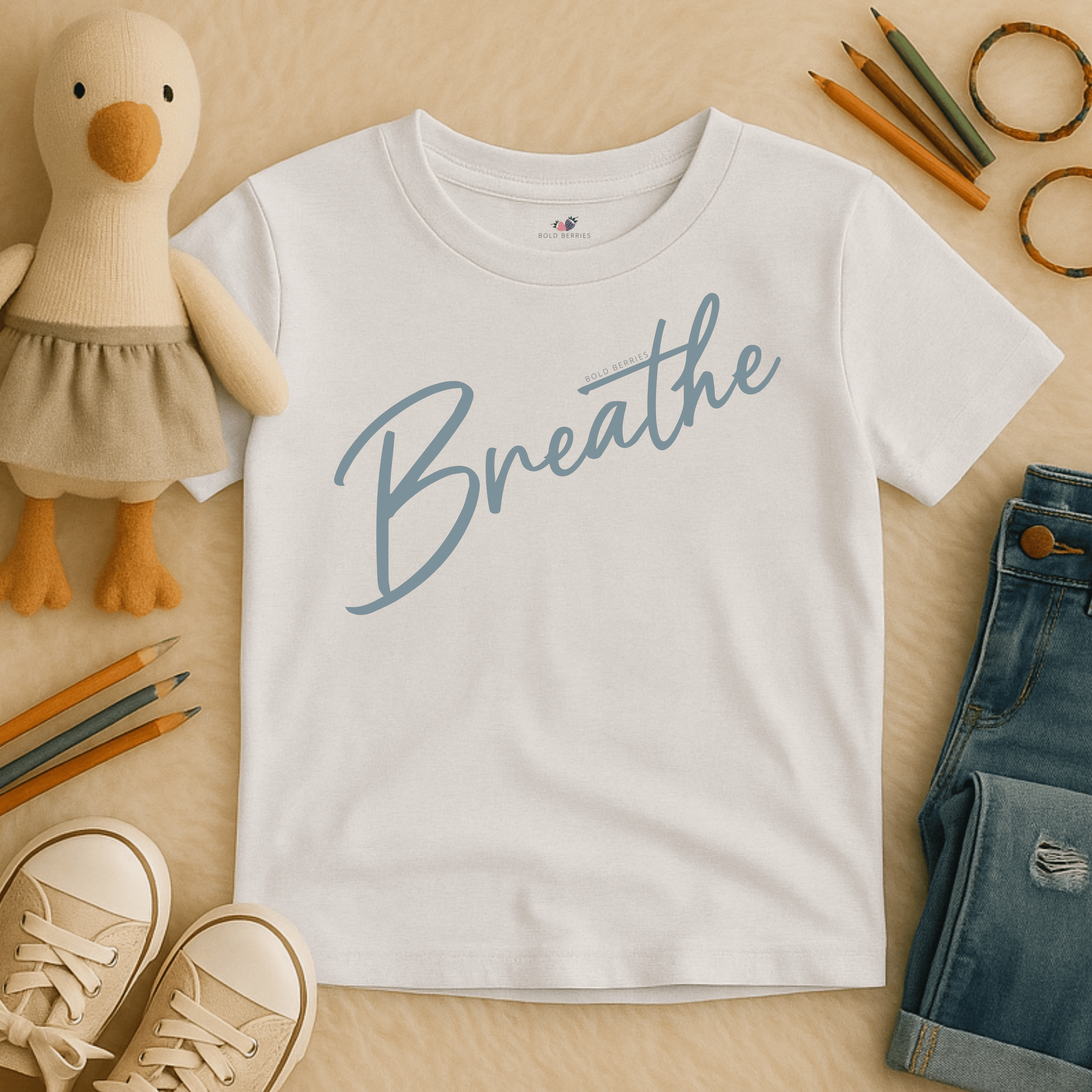 Breathe Script - Kids T-Shirt