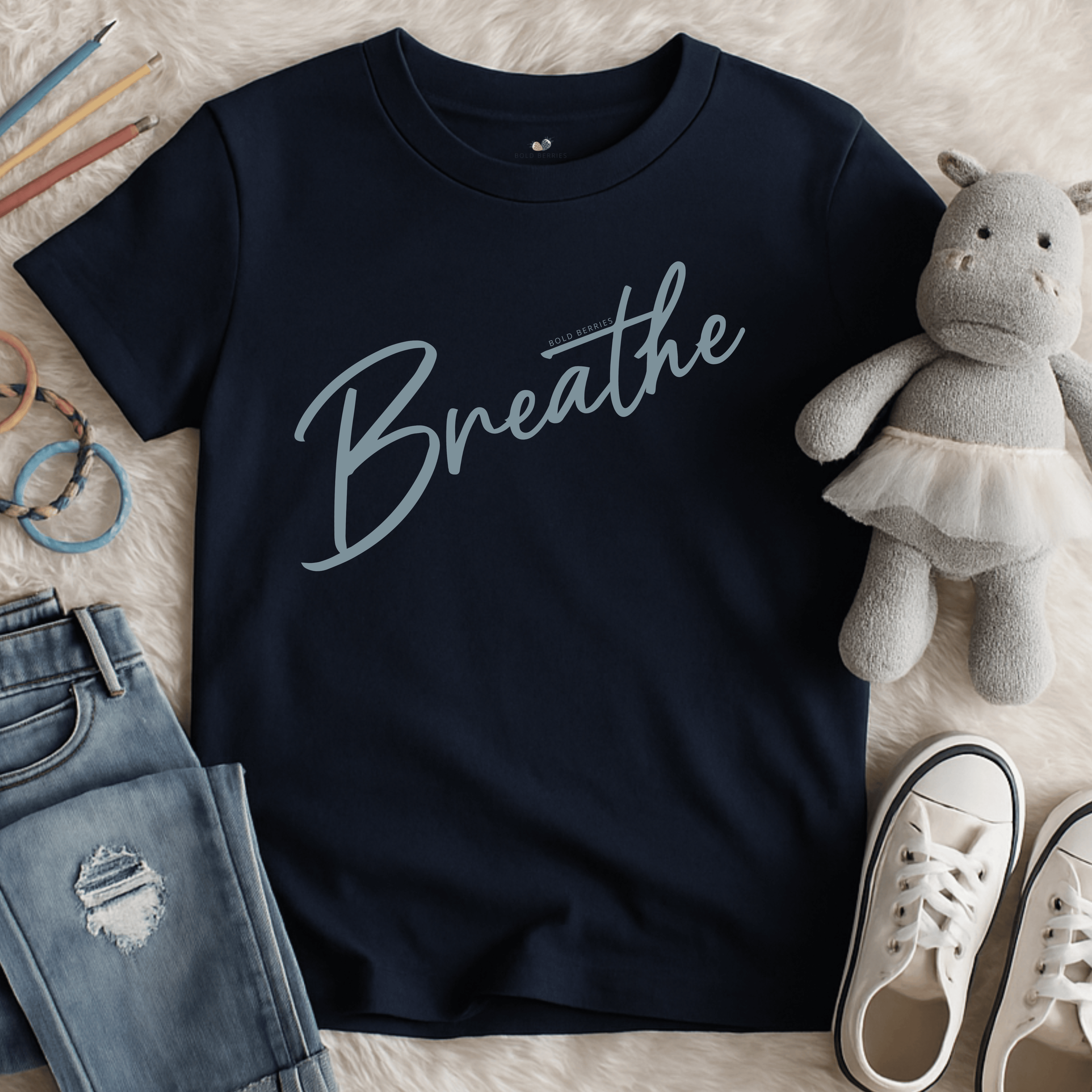 Breathe Script - Kids T-Shirt