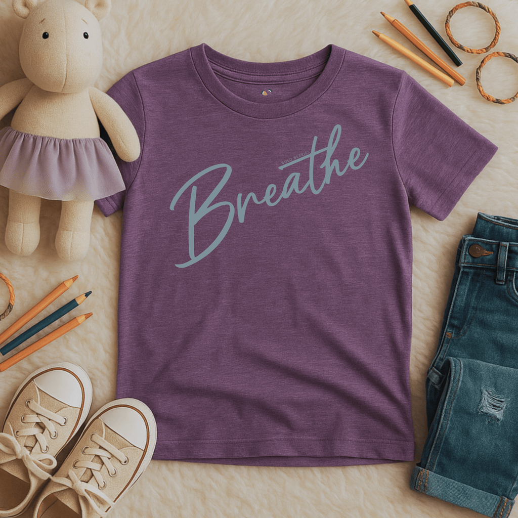Breathe Script - Kids T-Shirt