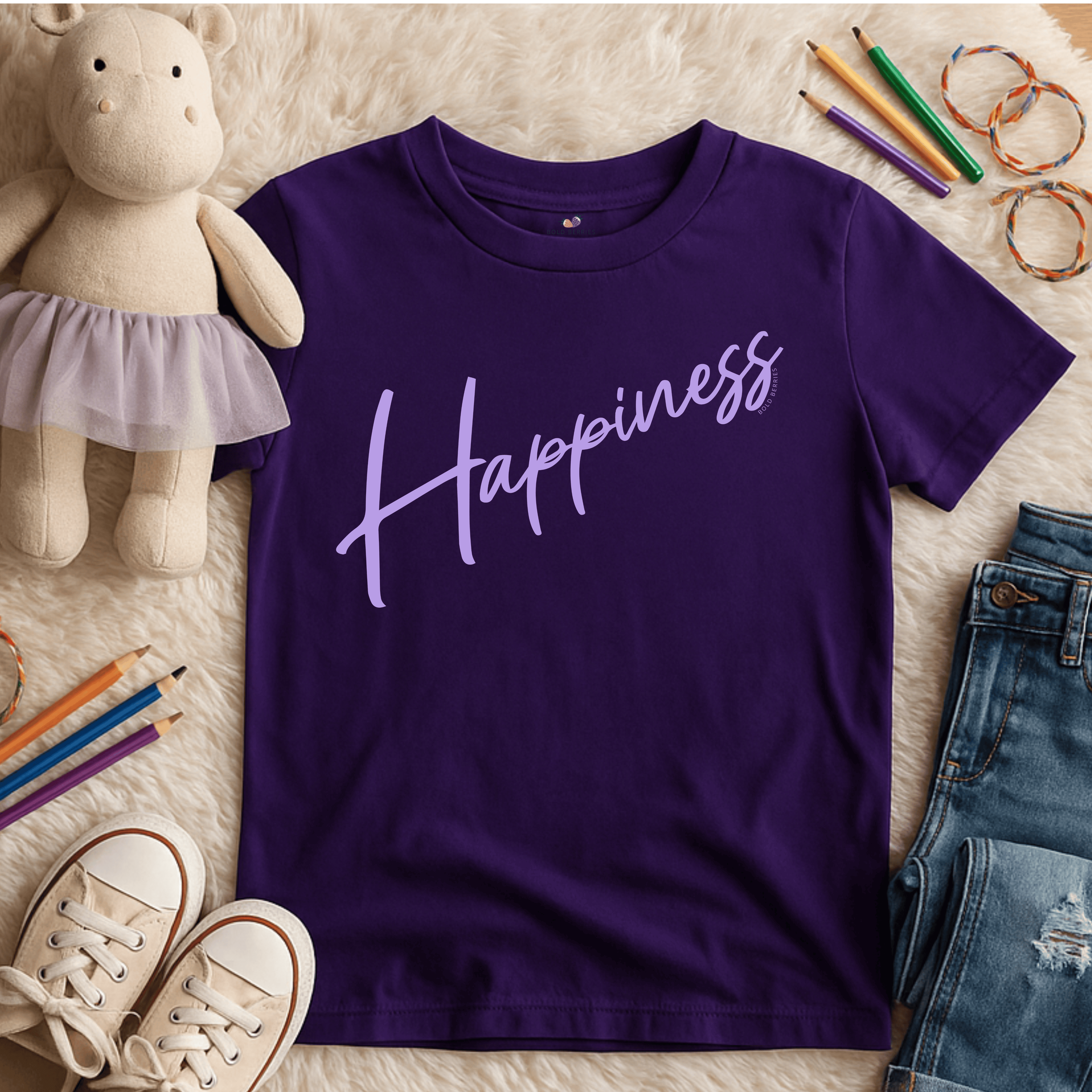 Happiness Script - Kids T-shirt