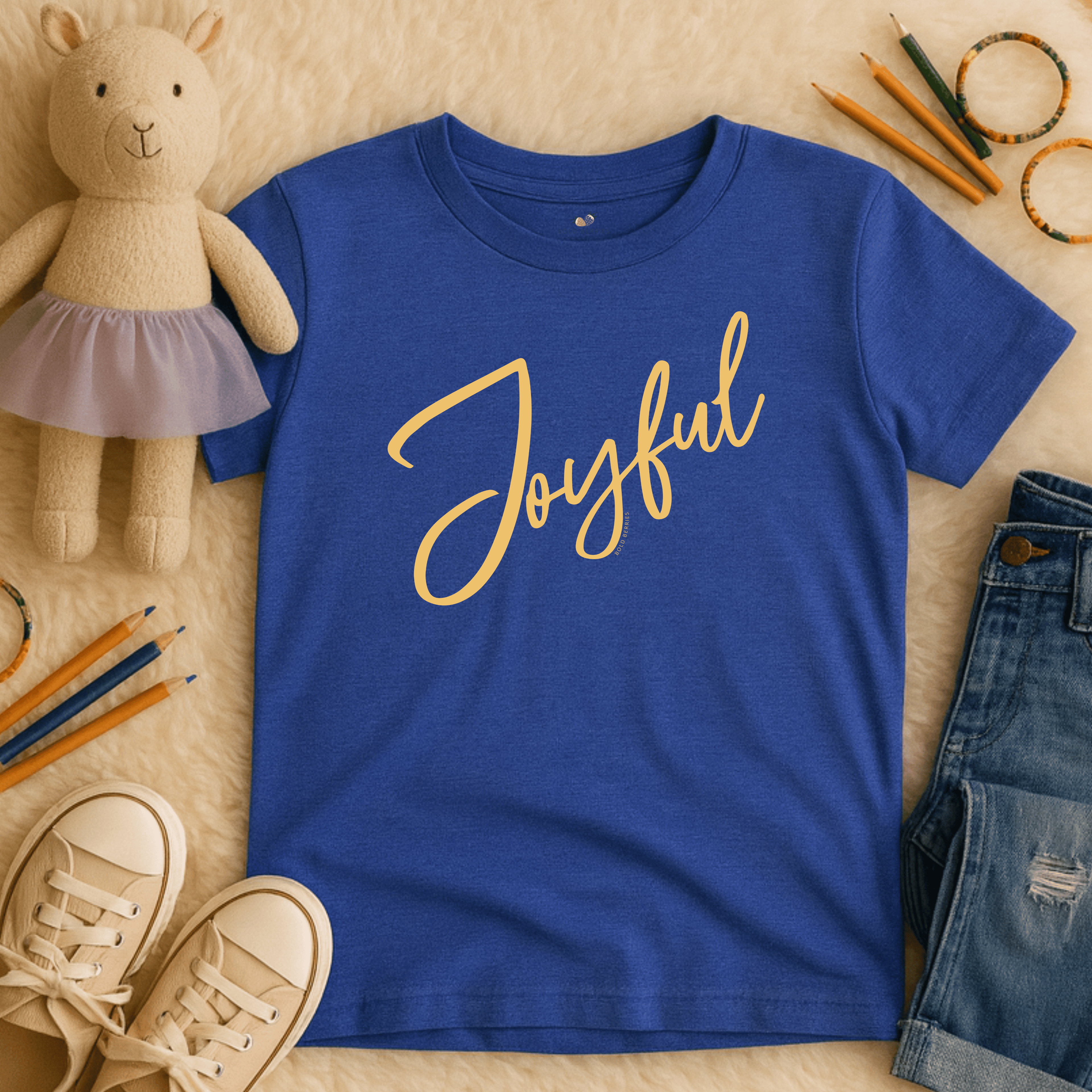 Joyful Script - Kids T-shirt