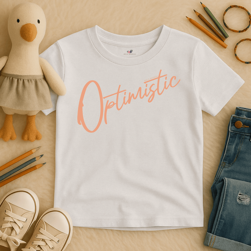 Optimistic Script - Kids T-shirt
