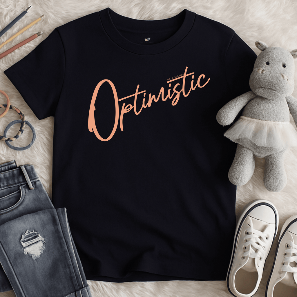 Optimistic Script - Kids T-shirt