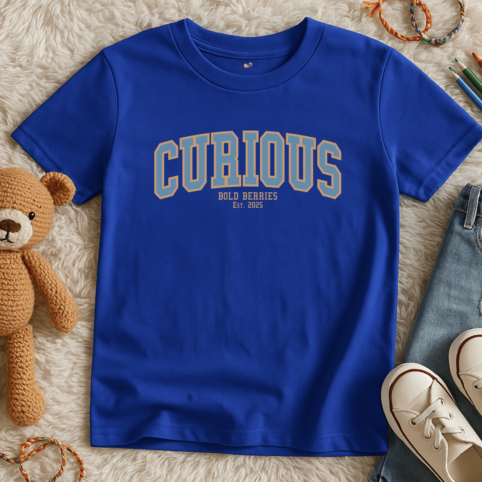 Varsity Curious - Kids T-shirt