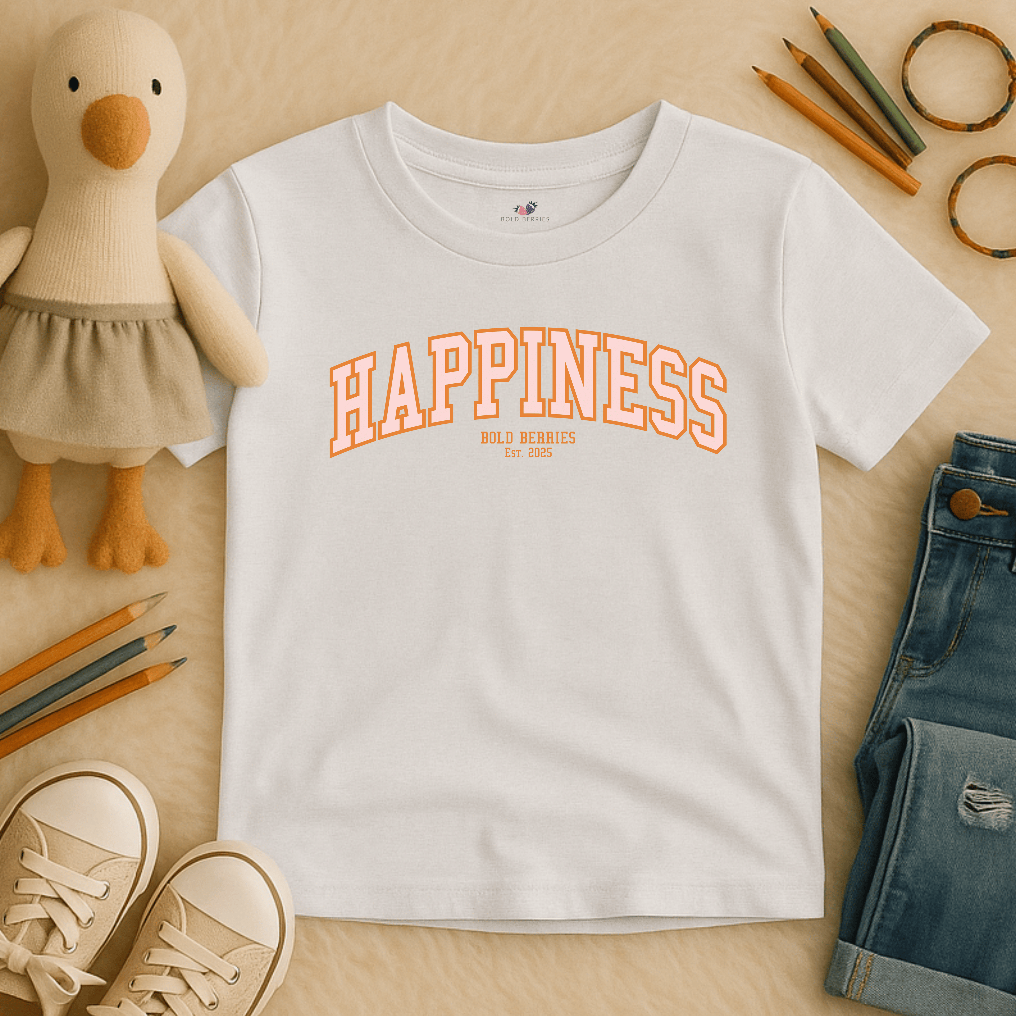 Varsity Happiness - Kids T-shirt