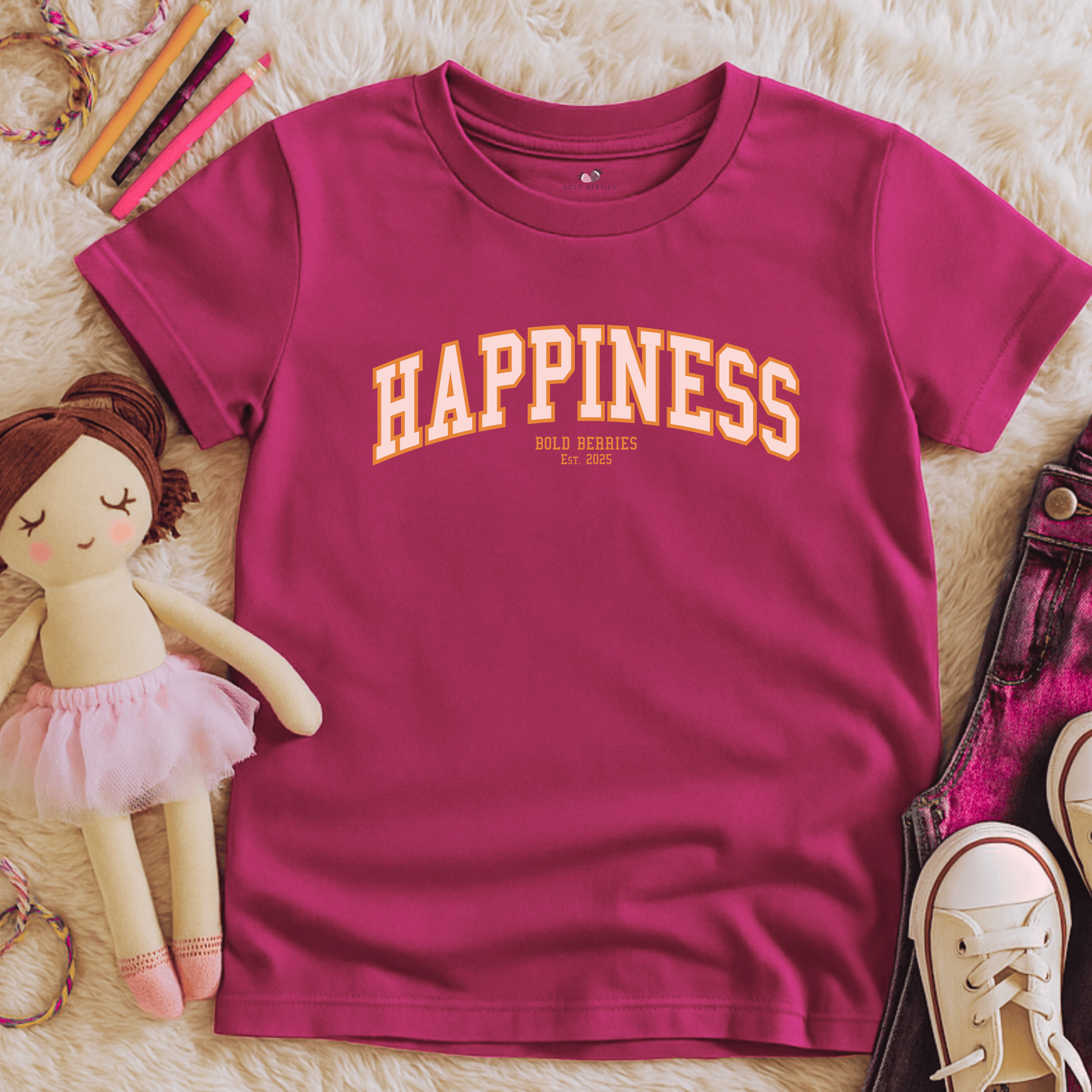 Varsity Happiness - Kids T-shirt