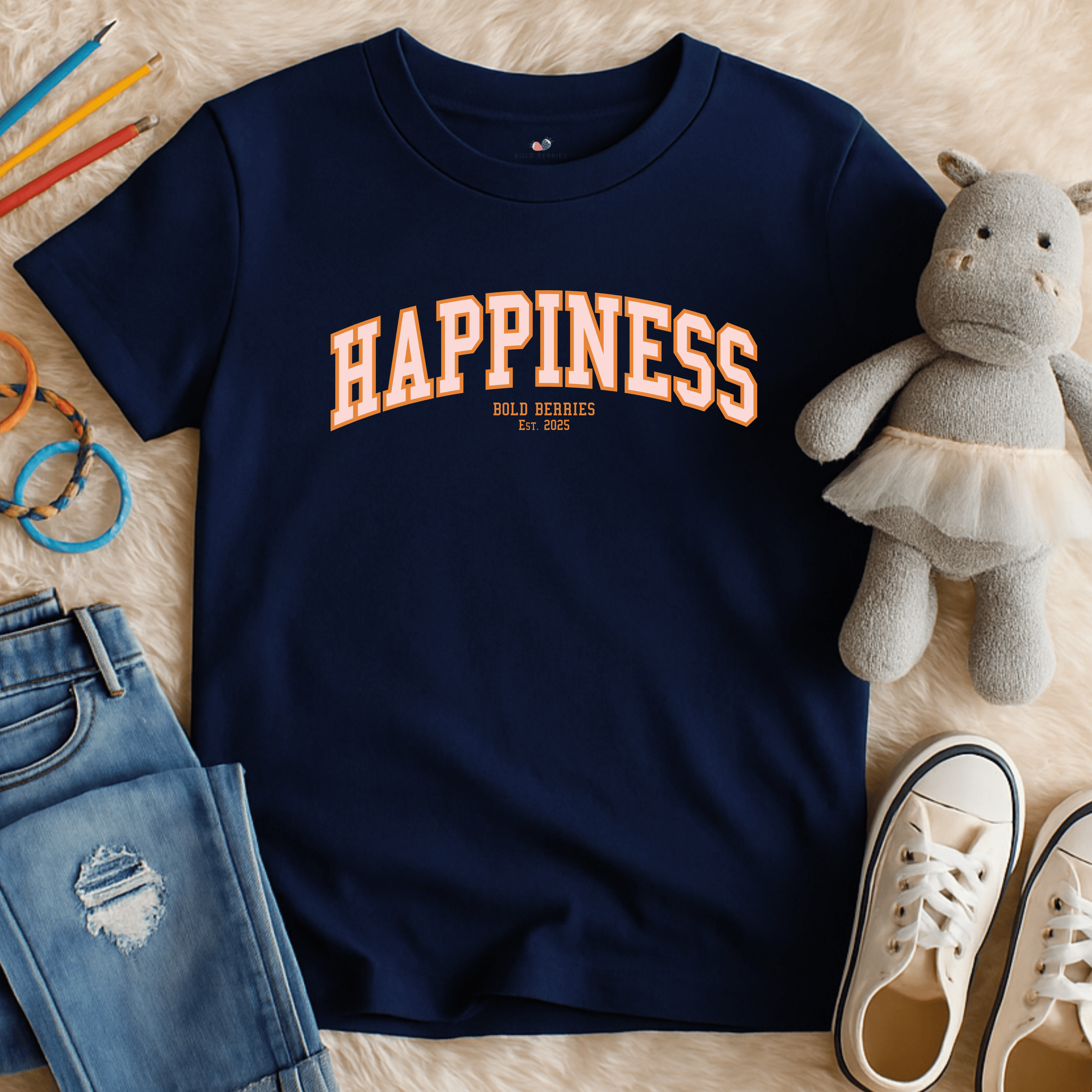 Varsity Happiness - Kids T-shirt