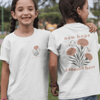 New Hope Blooms Here, January – Carnation & Snowdrop - Kids T-shirt