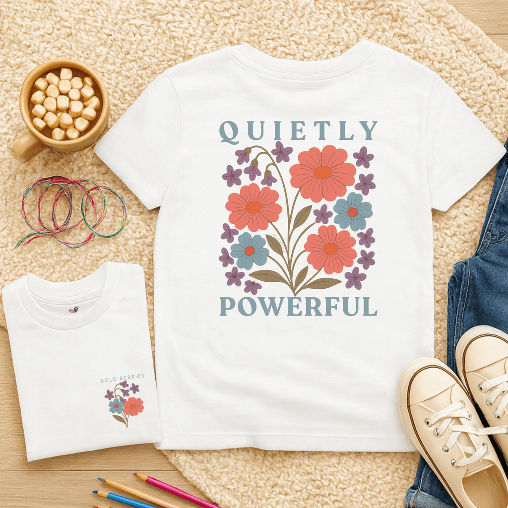 Quietly Powerful, February – Violet & Primrose - Kids T-shirt