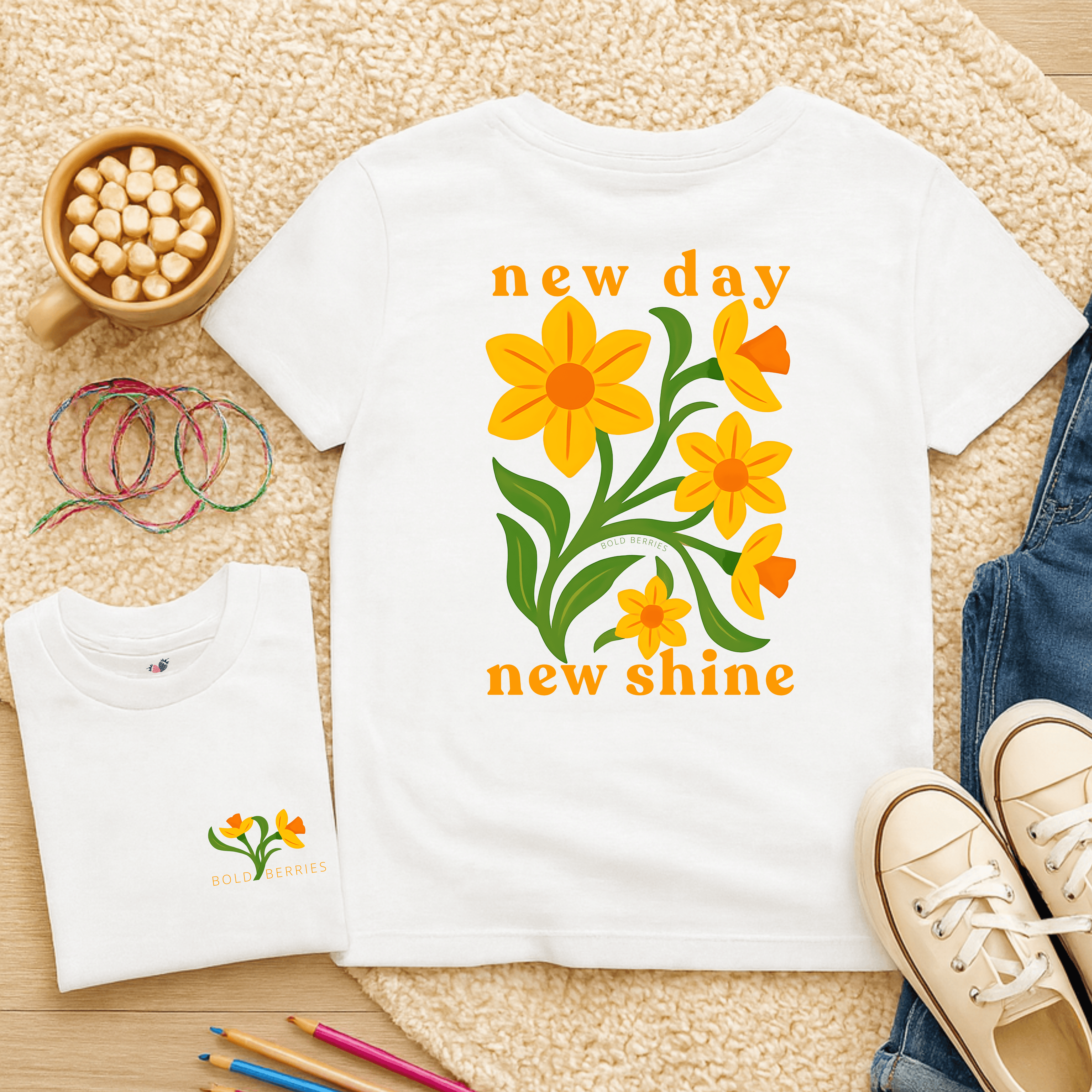 New Day New Shine - March – Daffodil - Kids T-shirt