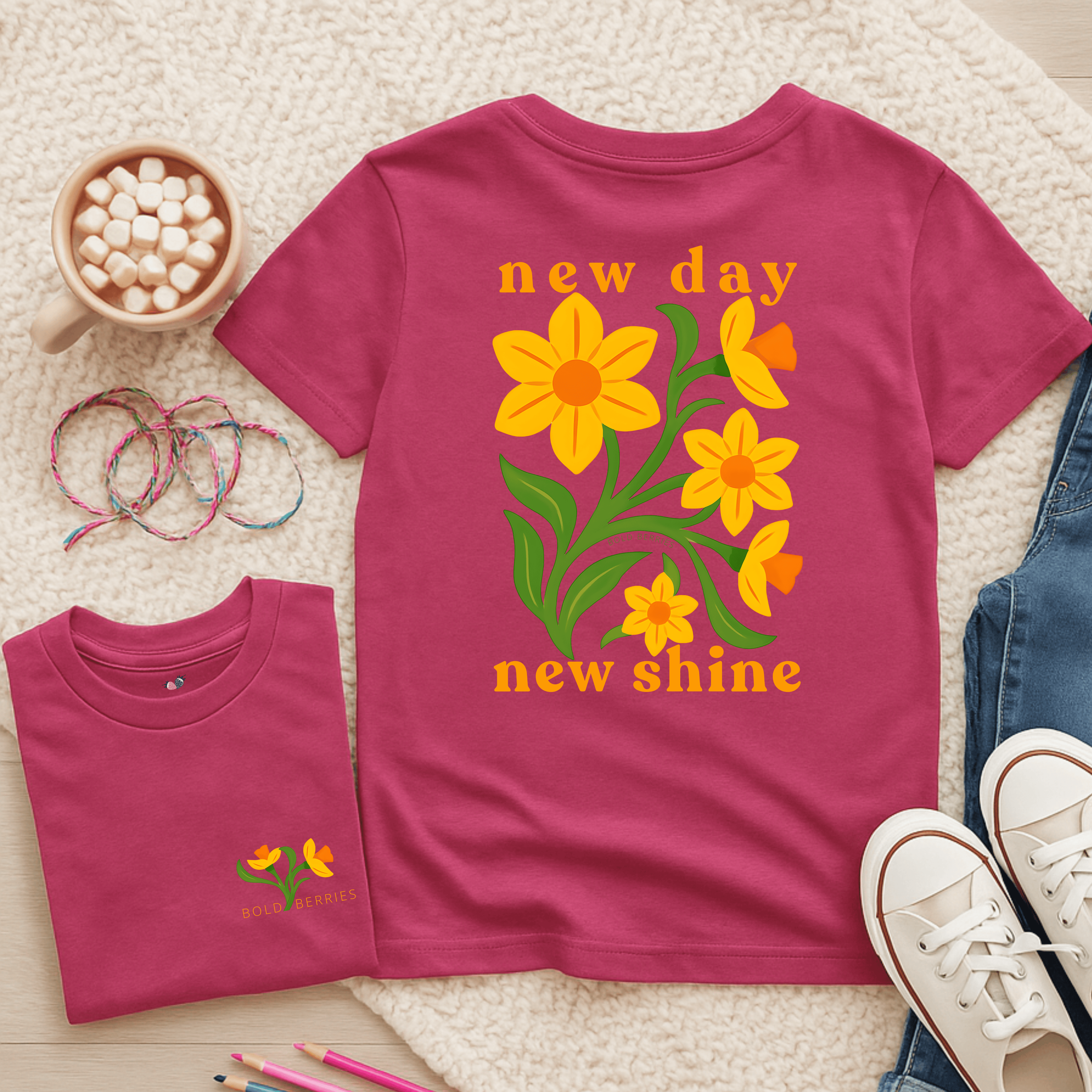 New Day New Shine - March – Daffodil - Kids T-shirt