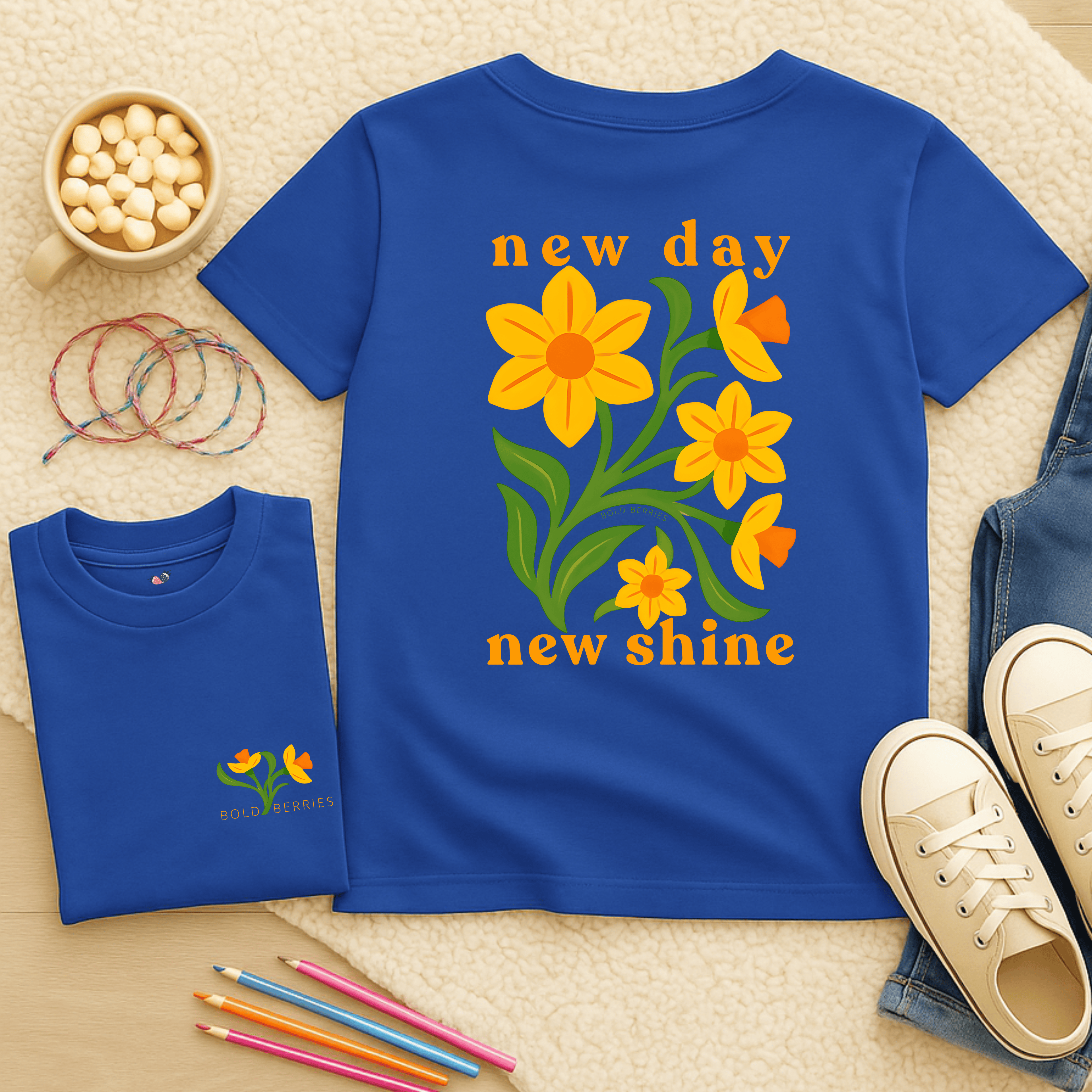 New Day New Shine - March – Daffodil - Kids T-shirt