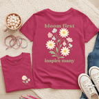 Bloom First Inspire Many - April – Daisy & Sweet Pea - Kids T-shirt