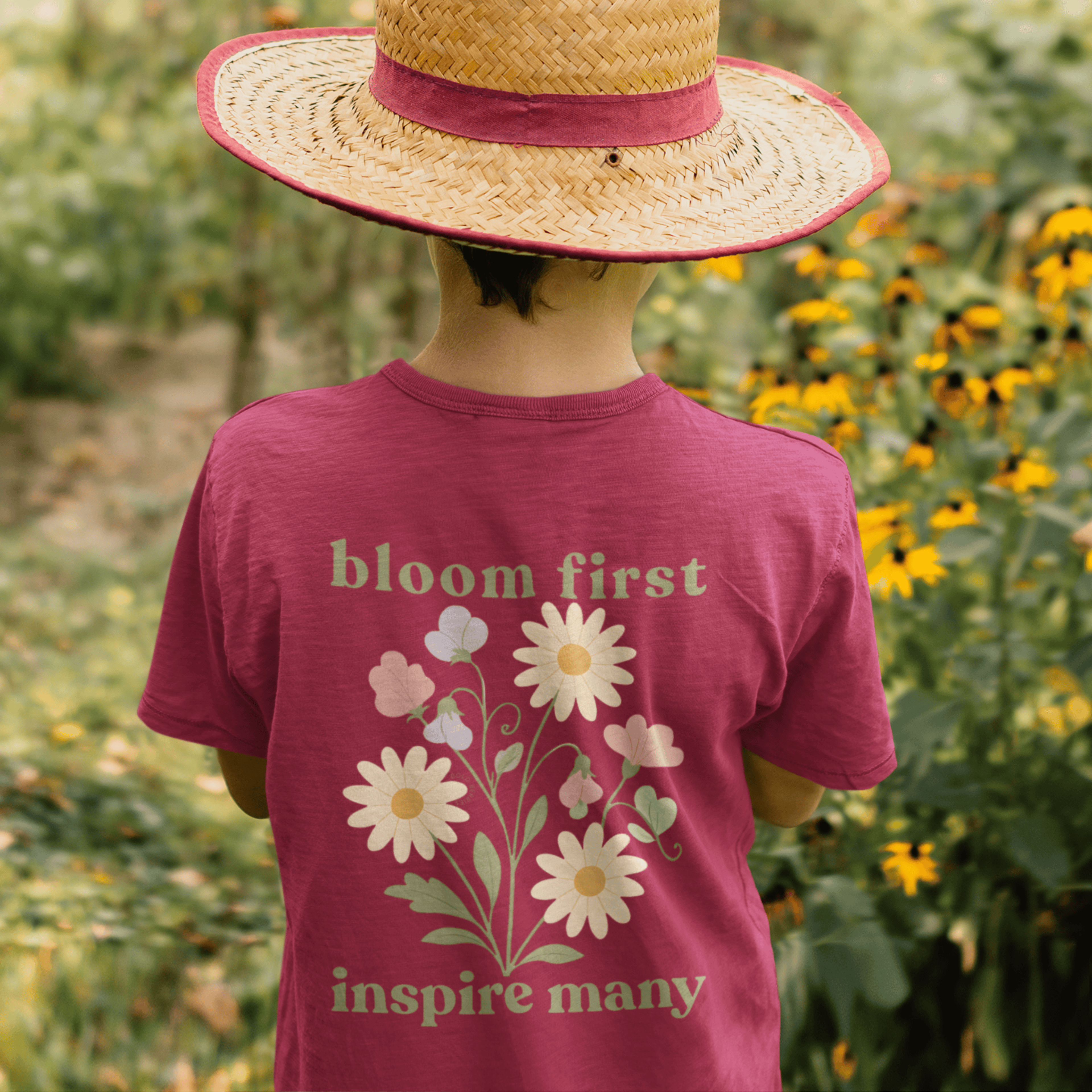 Bloom First Inspire Many - April – Daisy & Sweet Pea - Kids T-shirt