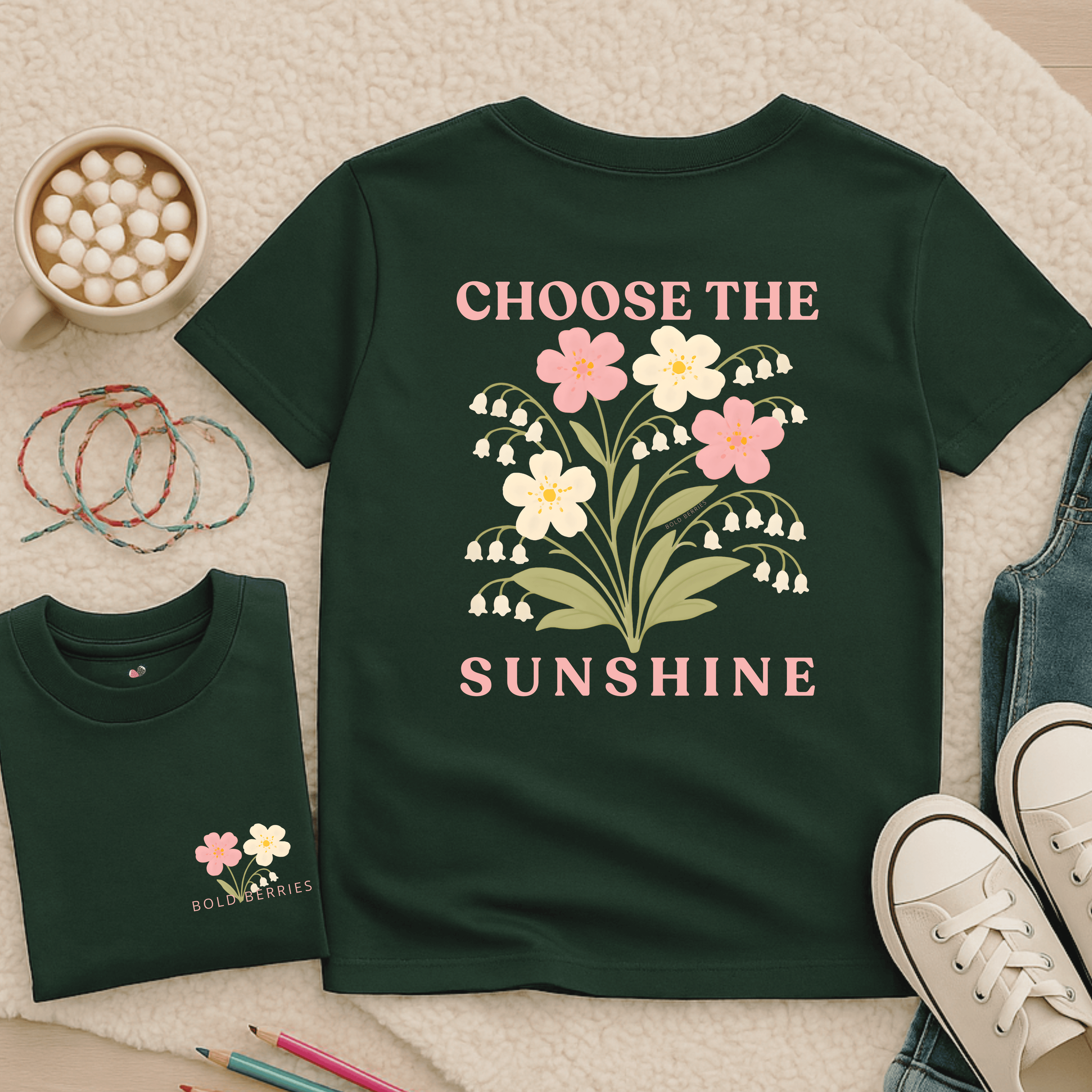 Choose the Sunshine - May – Lily of the Valley & Hawthorn - Kids T-shirt