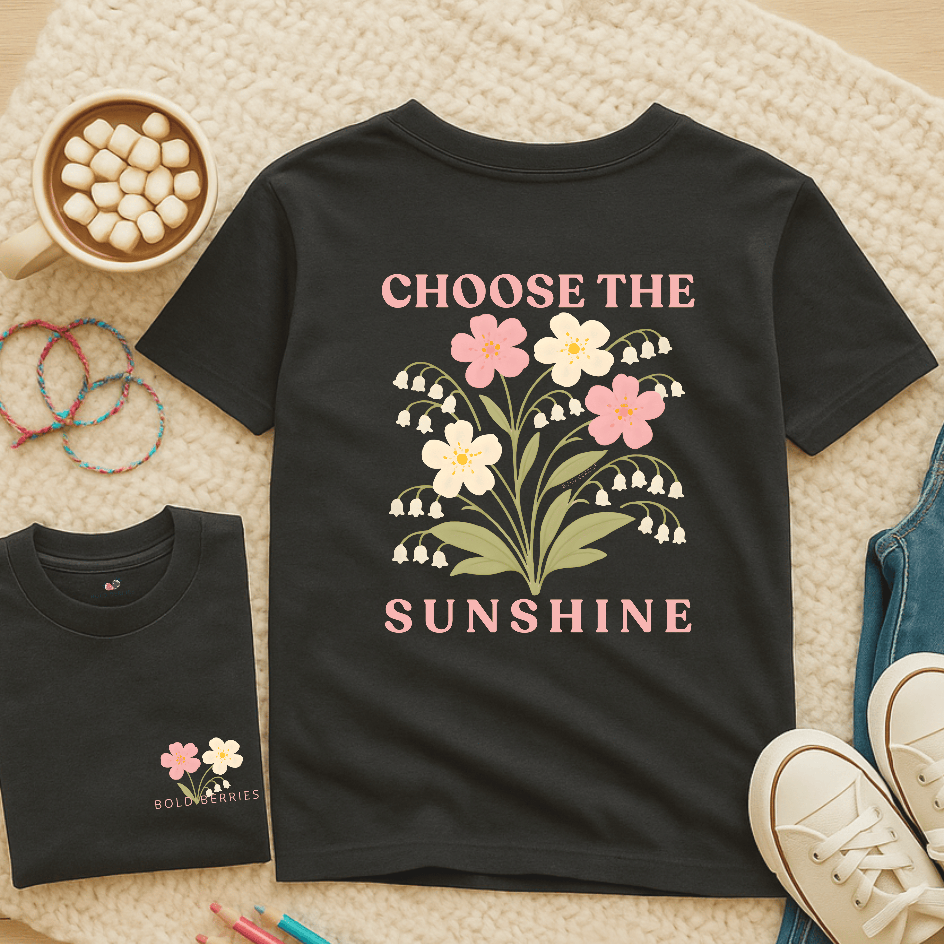 Choose the Sunshine - May – Lily of the Valley & Hawthorn - Kids T-shirt