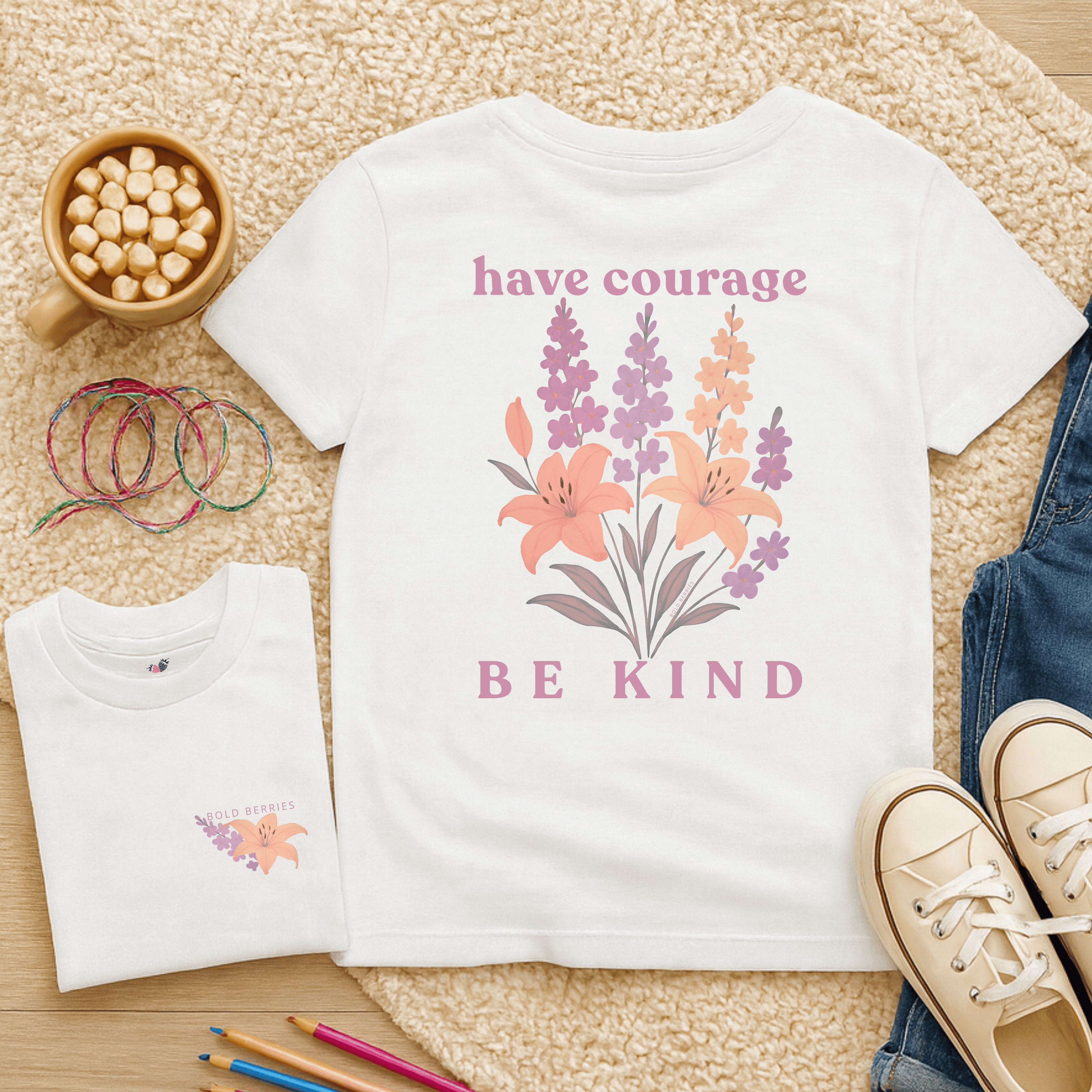Have Courage & Be Kind - July – Larkspur & Lily  - Kids T-shirt