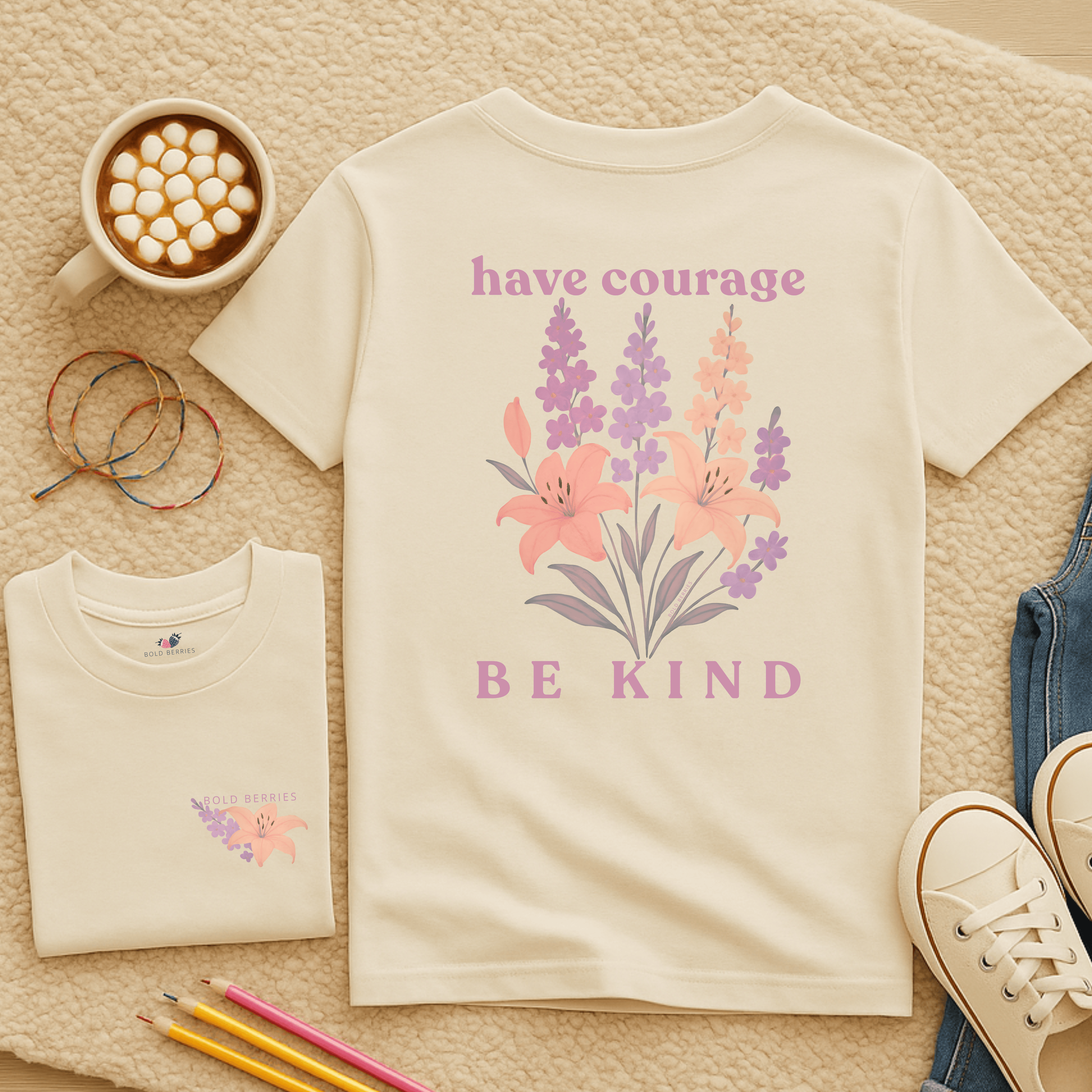 Have Courage & Be Kind - July – Larkspur & Lily  - Kids T-shirt