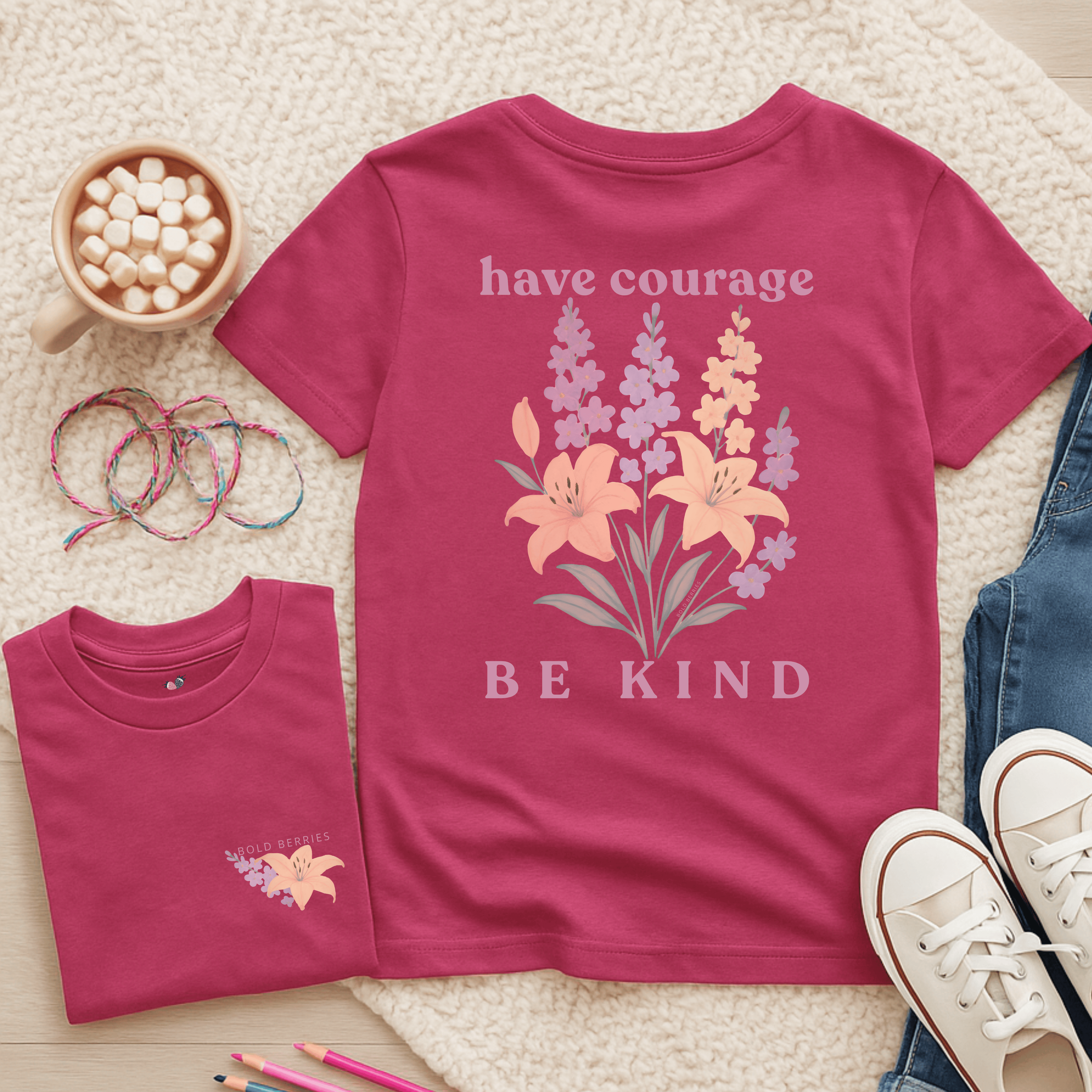Have Courage & Be Kind - July – Larkspur & Lily  - Kids T-shirt