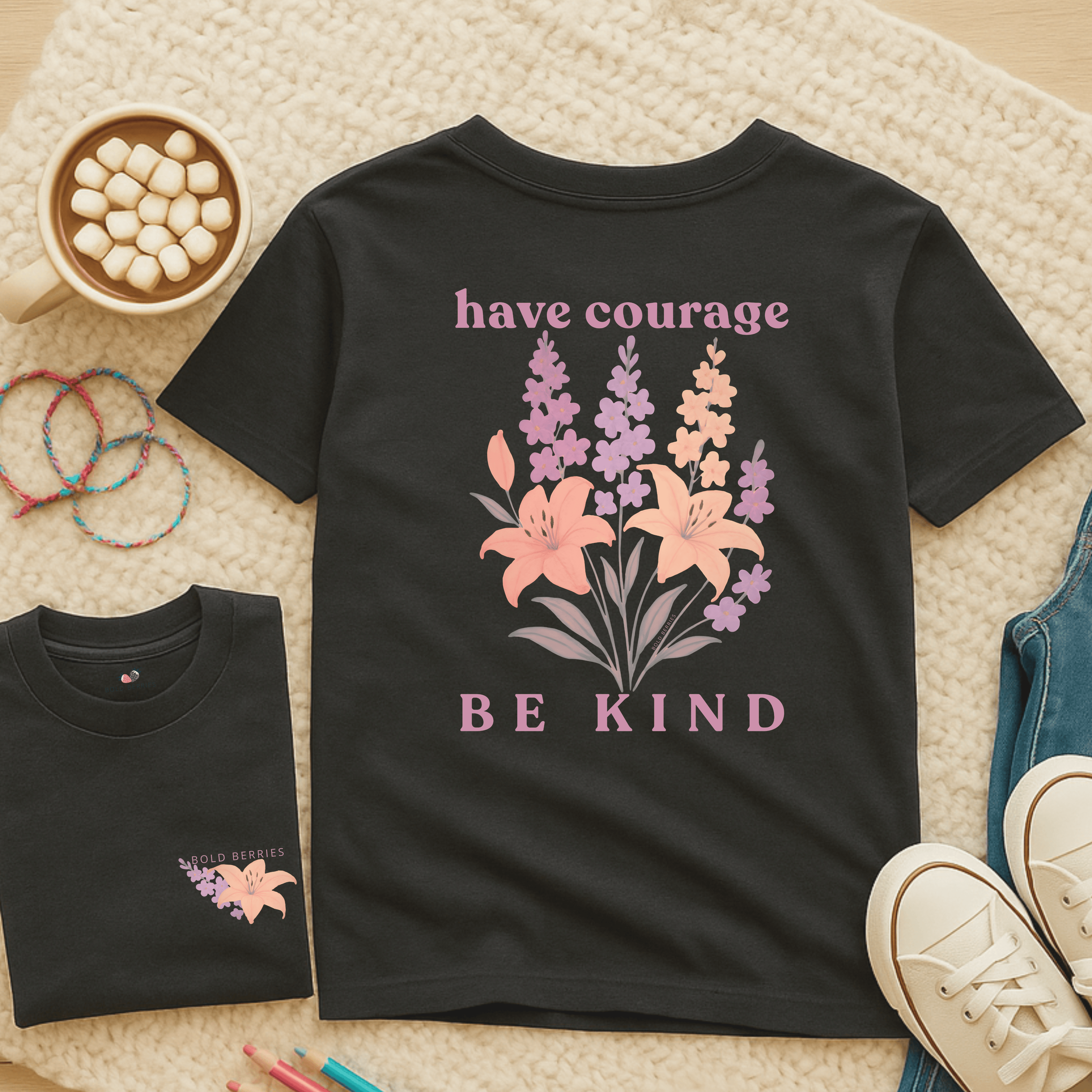 Have Courage & Be Kind - July – Larkspur & Lily  - Kids T-shirt