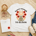 Brave Enough to Bloom - August – Gladiolus & Poppy  - Kids T-shirt
