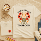 Brave Enough to Bloom - August – Gladiolus & Poppy  - Kids T-shirt