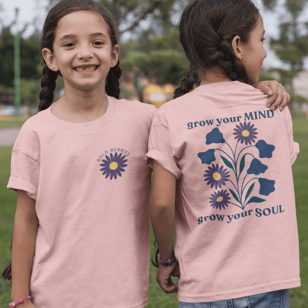 Grow Your Mind - September – Aster & Morning Glory - Kids T-shirt