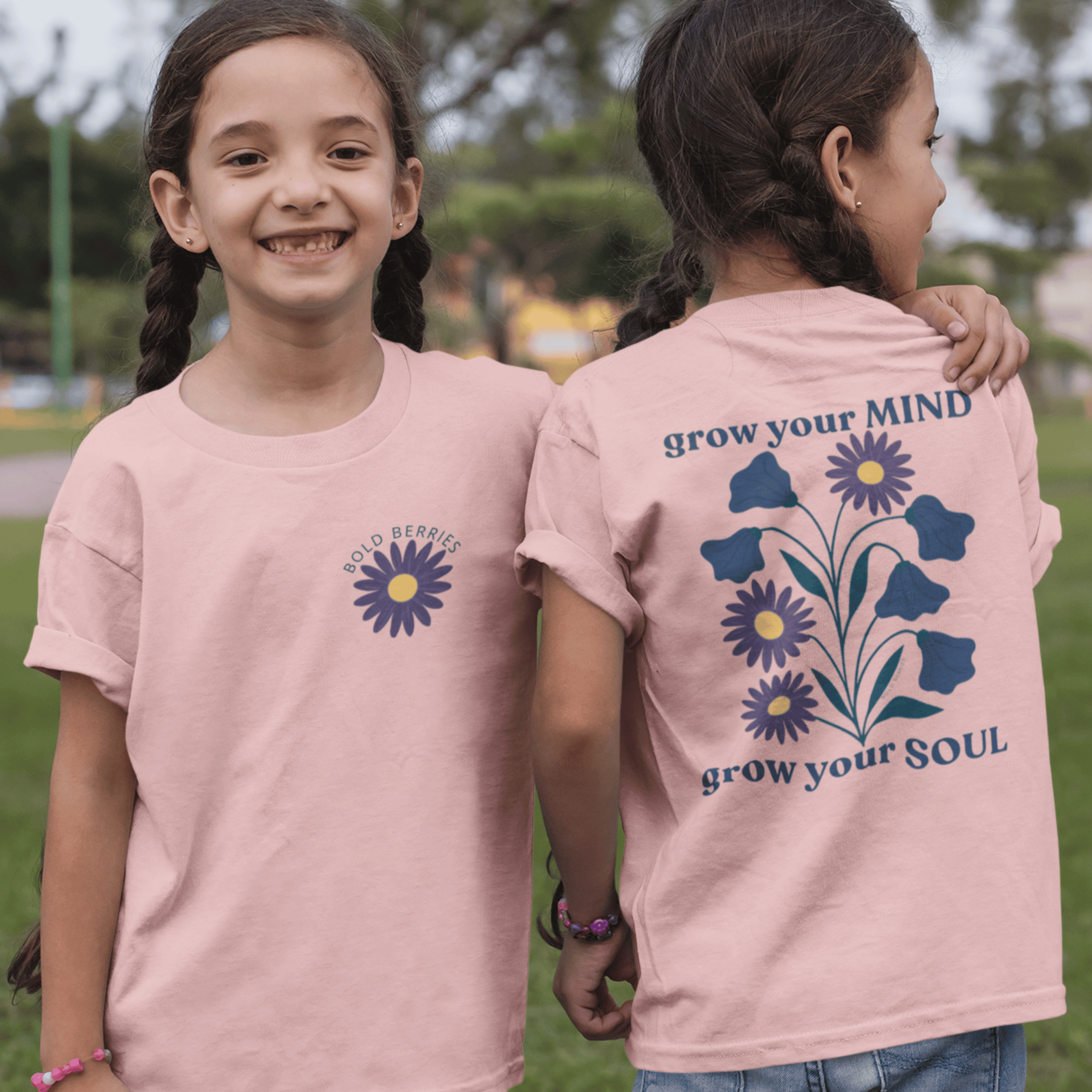 Grow Your Mind - September – Aster & Morning Glory - Kids T-shirt